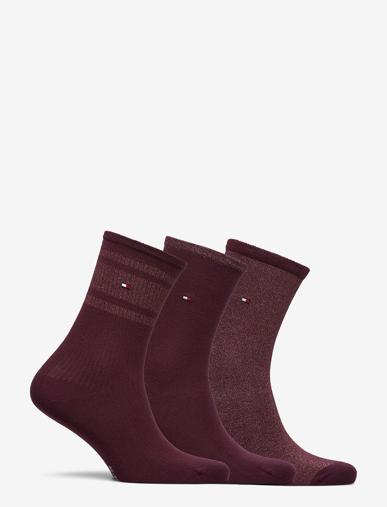 Tommy Hilfiger - TH WOMEN SOCK 3P GIFTBOX LUREX - winetasting - 1