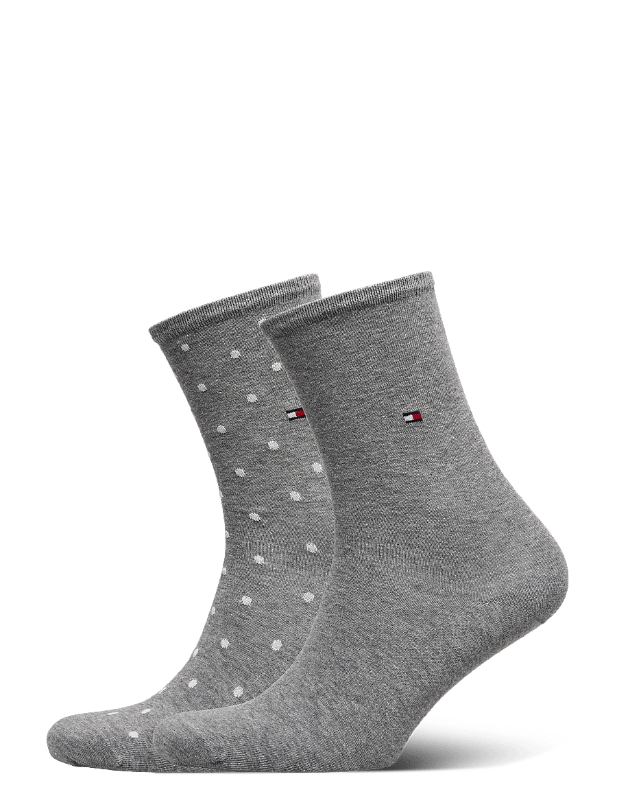 Tommy Hilfiger - TH WOMEN SOCK DOT 2P - alltags-style - middle grey melange - 0