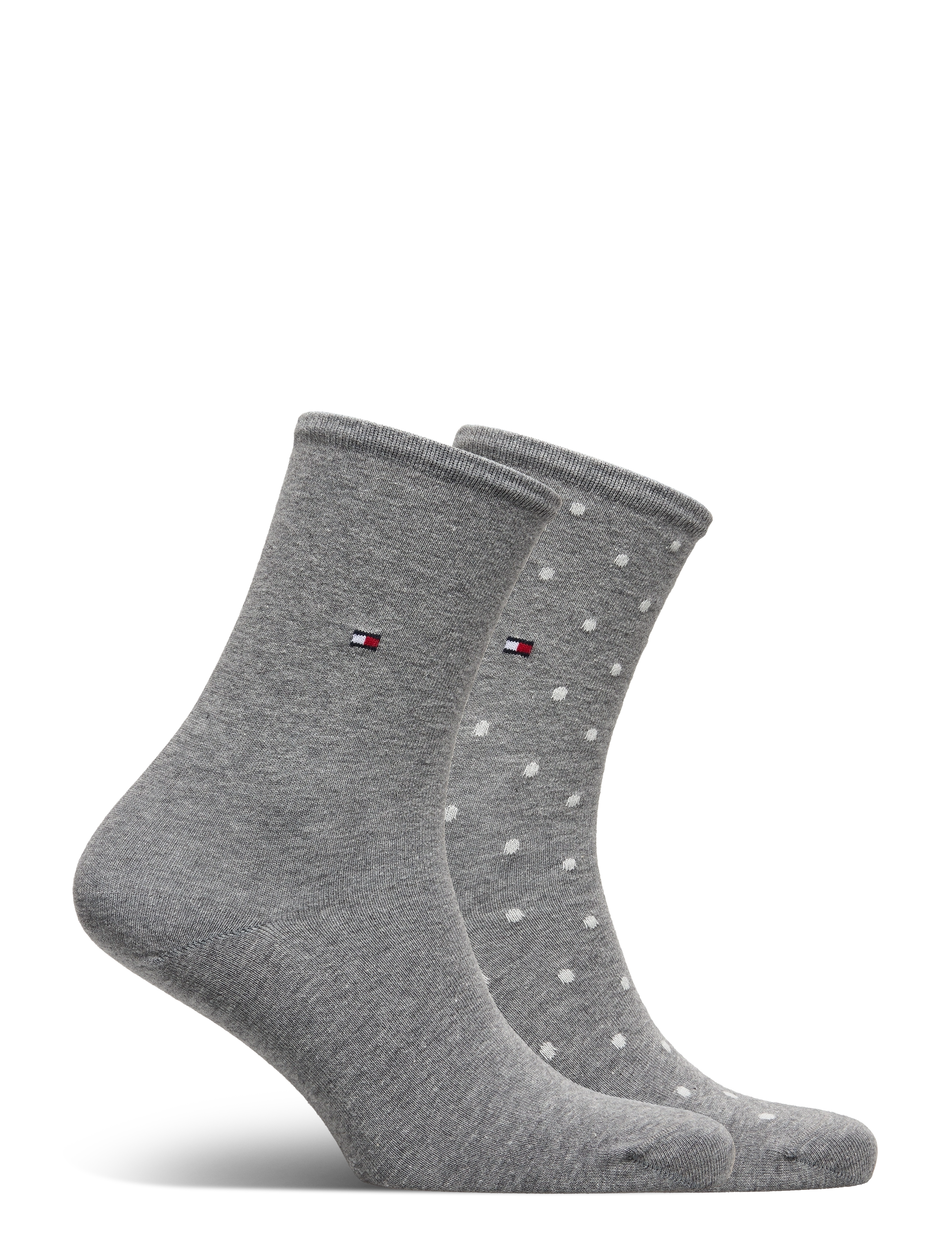 Tommy Hilfiger - TH WOMEN SOCK DOT 2P - vardagsstil - middle grey melange - 1