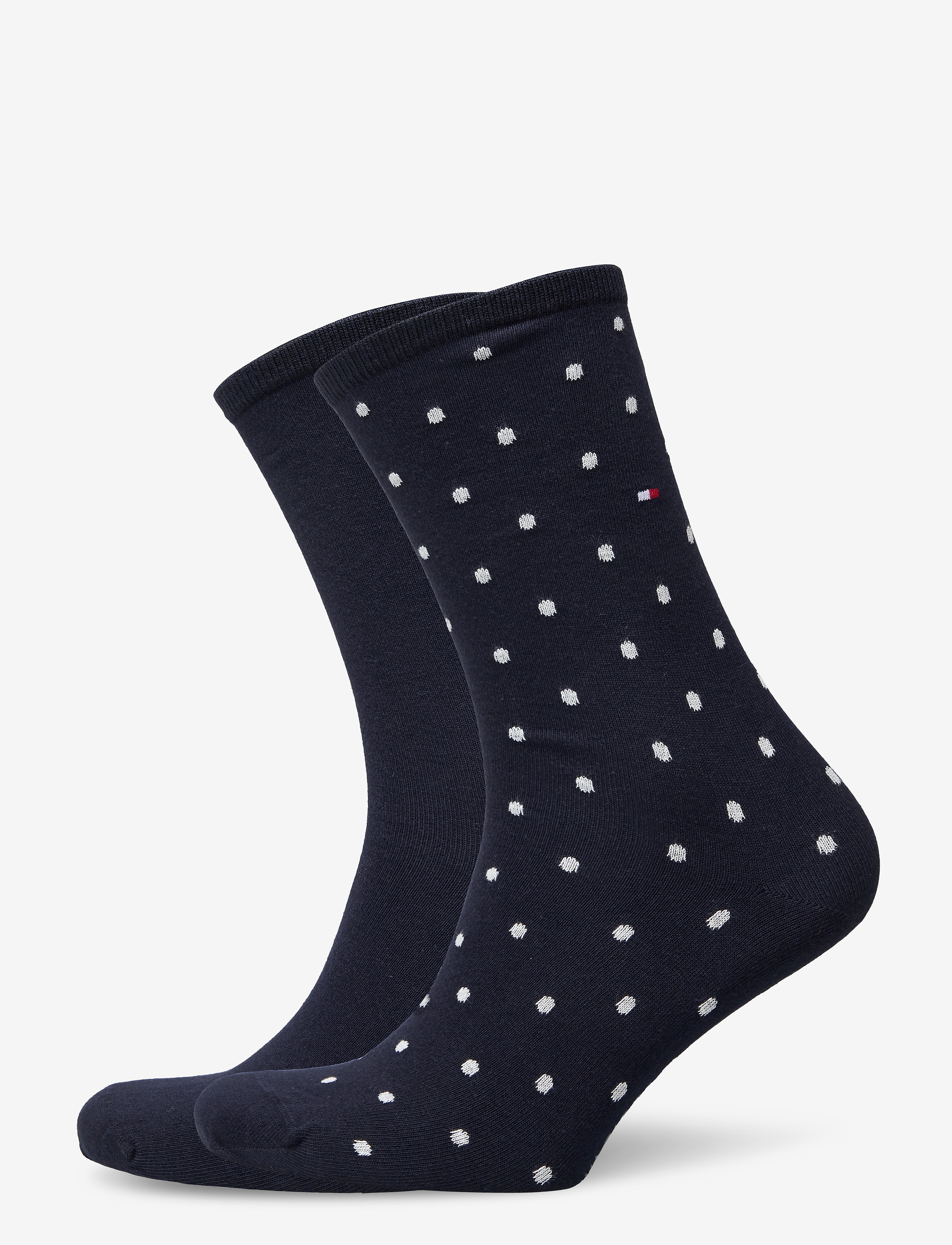 TH WOMEN SOCK DOT 2P - MIDNIGHT BLUE