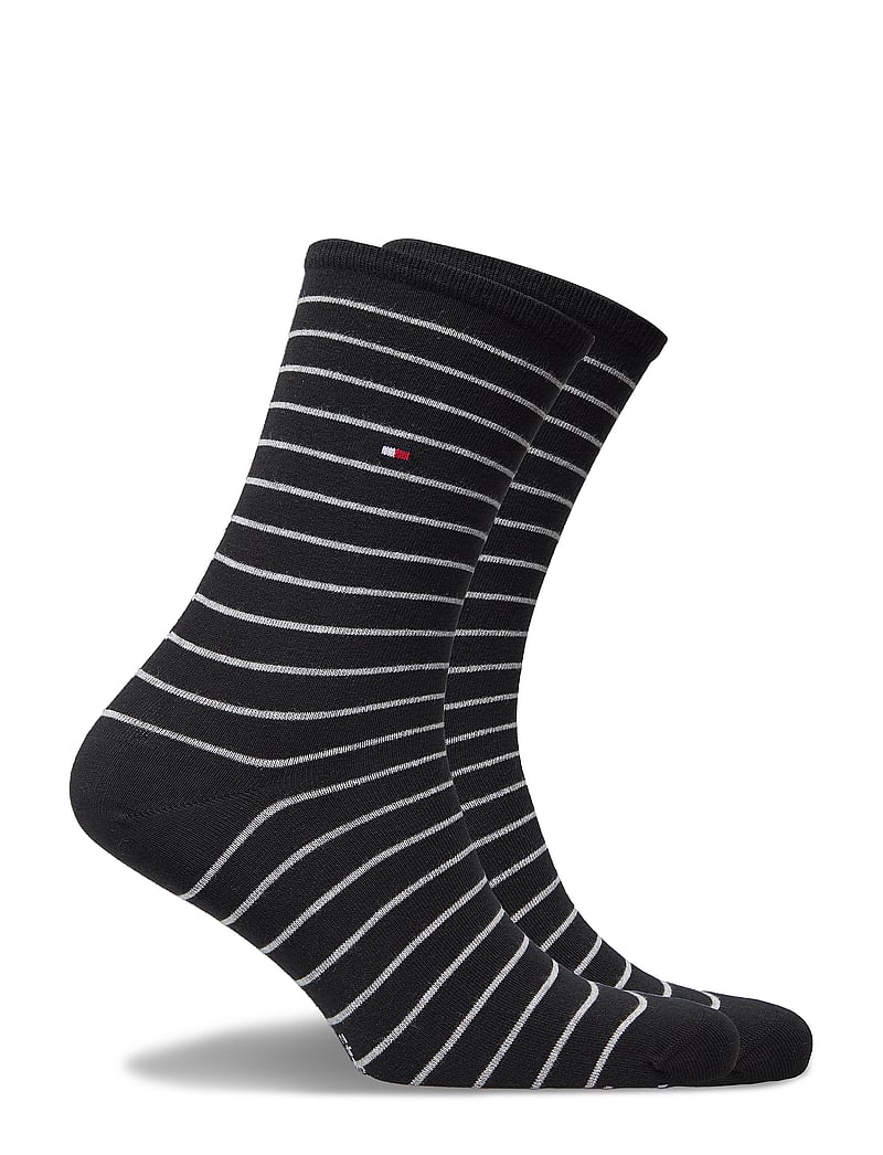 Tommy Hilfiger - TH WOMEN SOCK 2P SMALL STRIPE - everyday style - black - 1