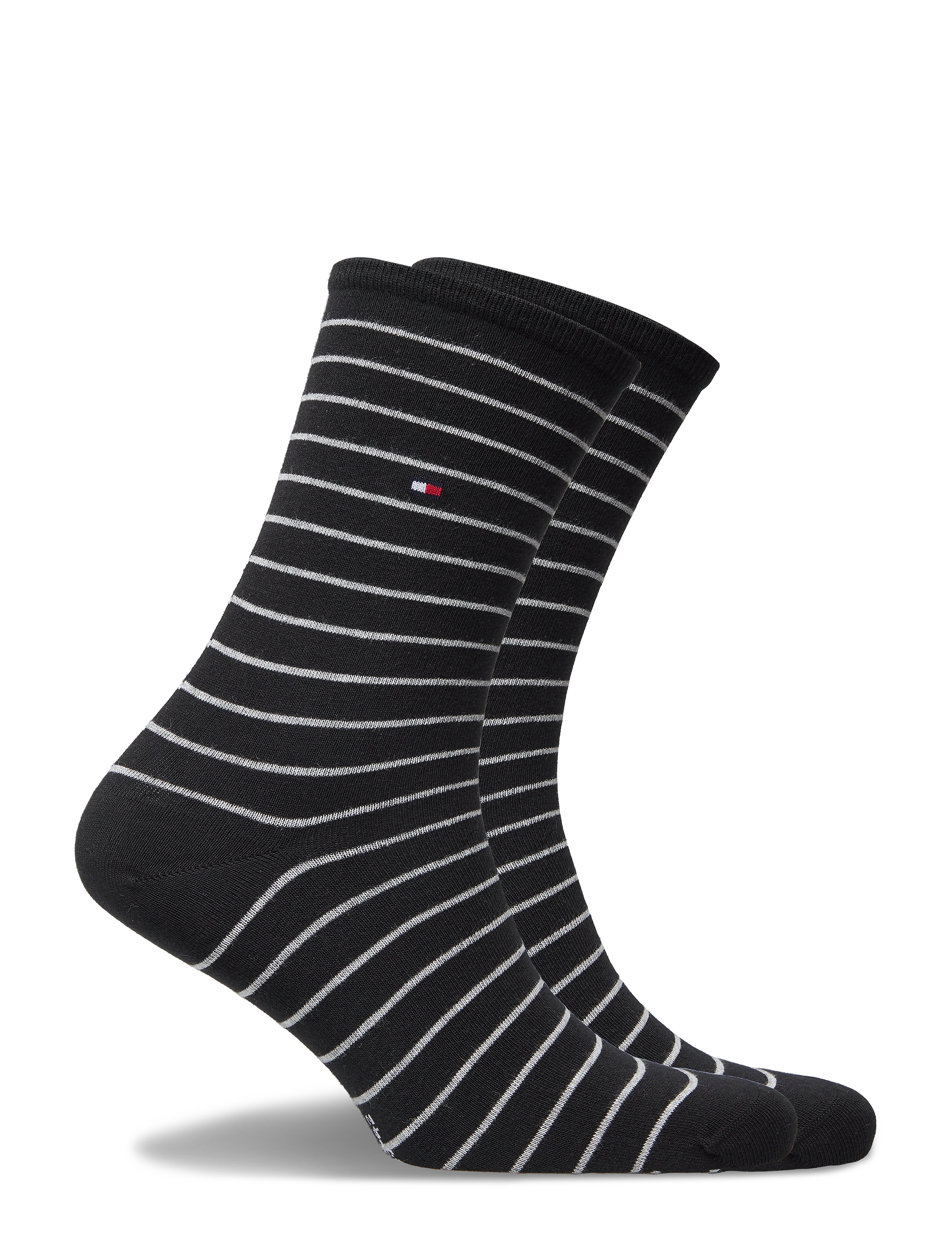 Tommy Hilfiger - TH WOMEN SOCK 2P SMALL STRIPE - regular socks - black - 1