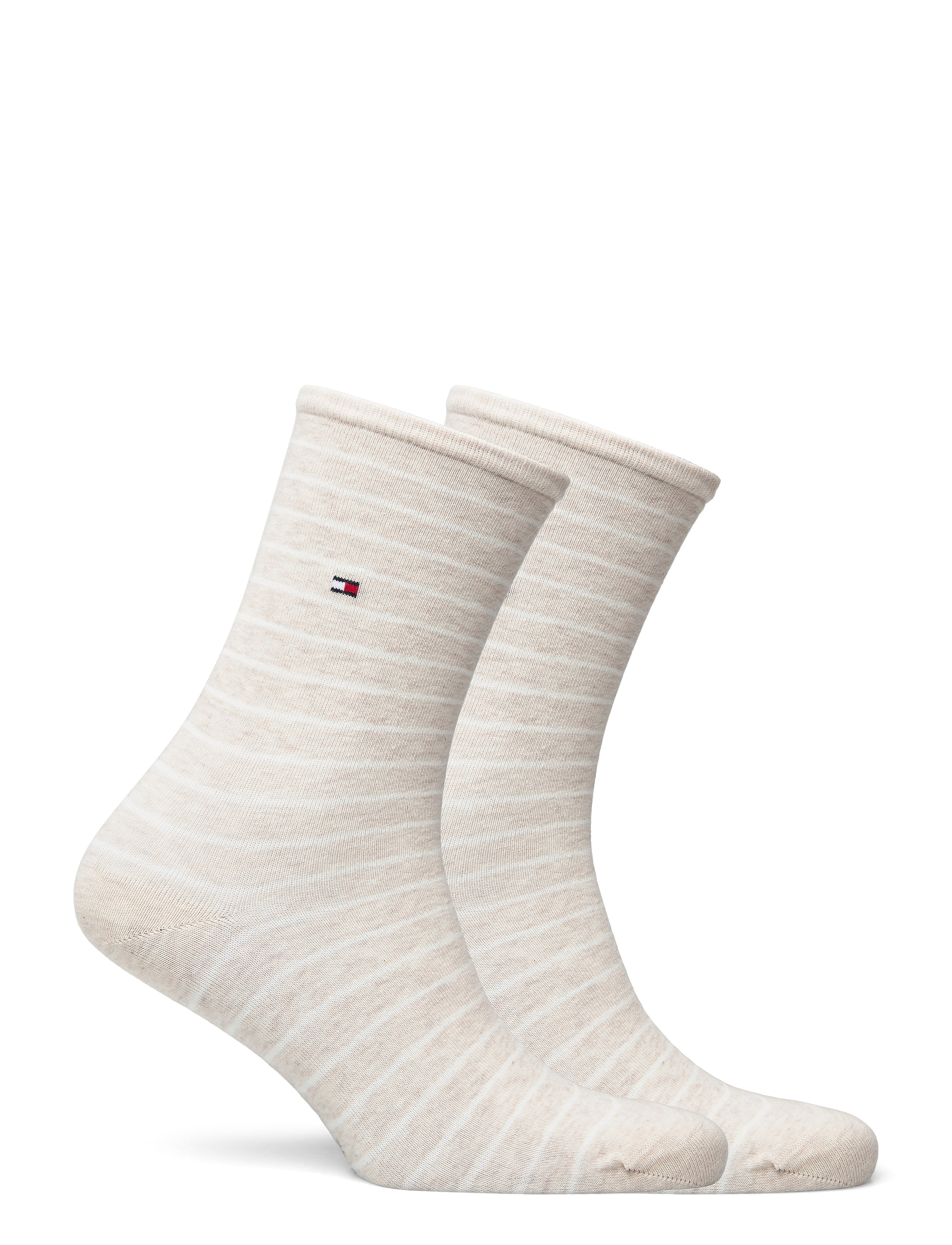 Tommy Hilfiger - TH WOMEN SOCK 2P SMALL STRIPE - everyday style - light beige melange - 1