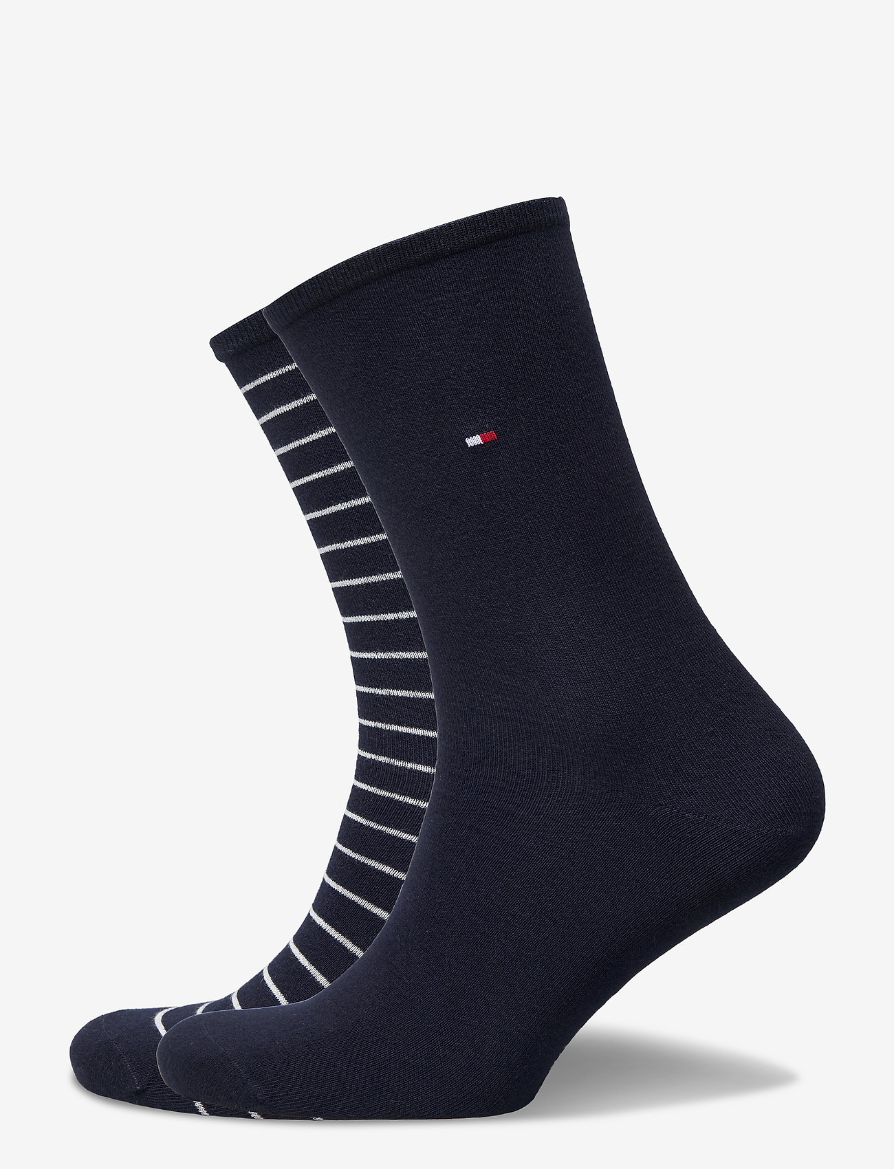 Tommy Hilfiger - TH WOMEN SOCK 2P SMALL STRIPE - vanliga strumpor - midnight blue - 0