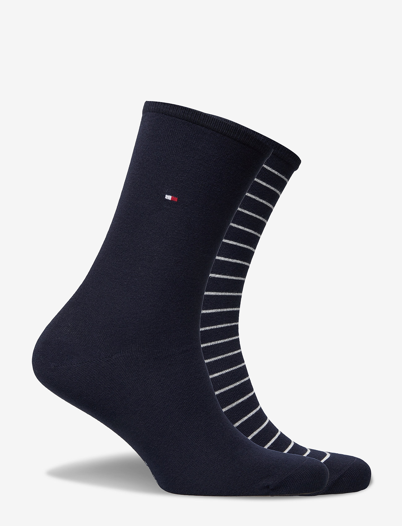 Tommy Hilfiger - TH WOMEN SOCK 2P SMALL STRIPE - vanliga strumpor - midnight blue - 1