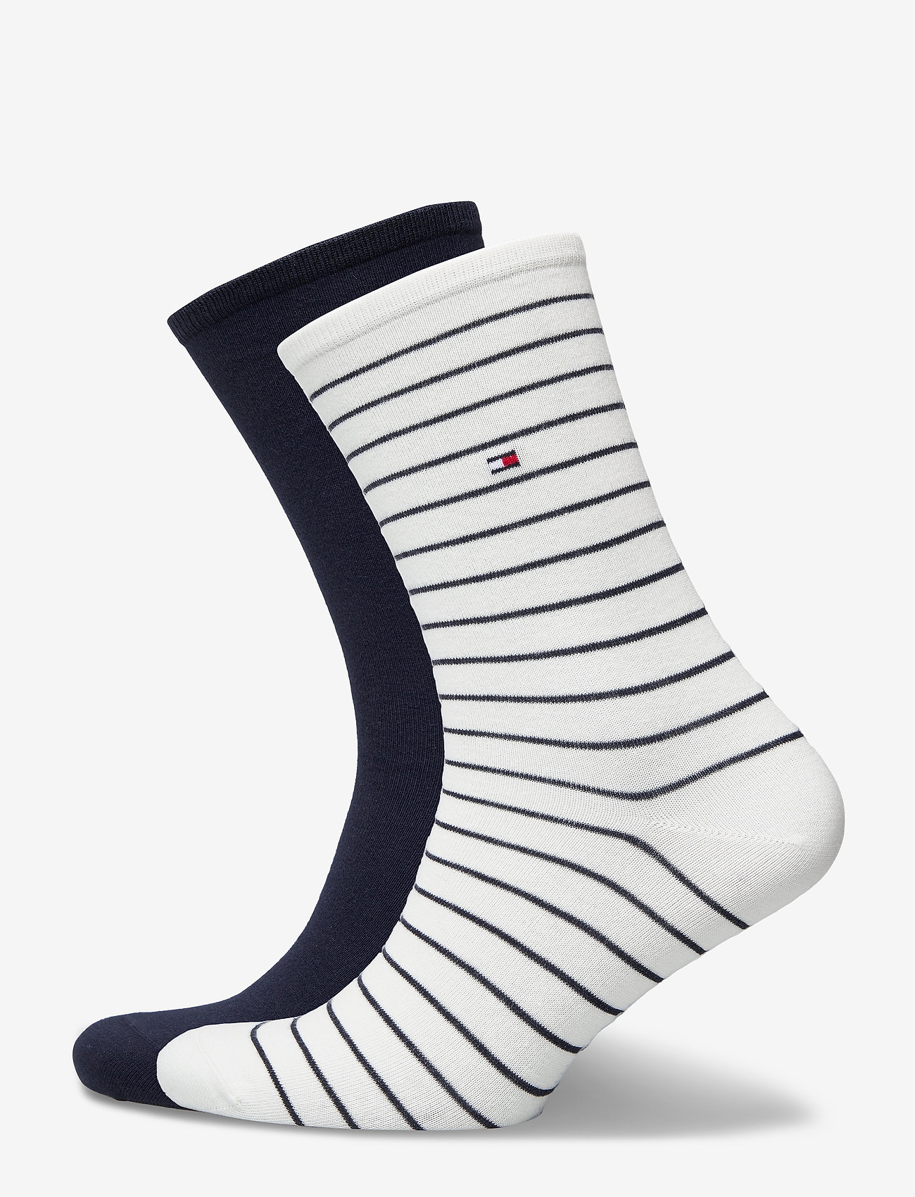 Tommy Hilfiger - TH WOMEN SOCK 2P SMALL STRIPE - off white - 0