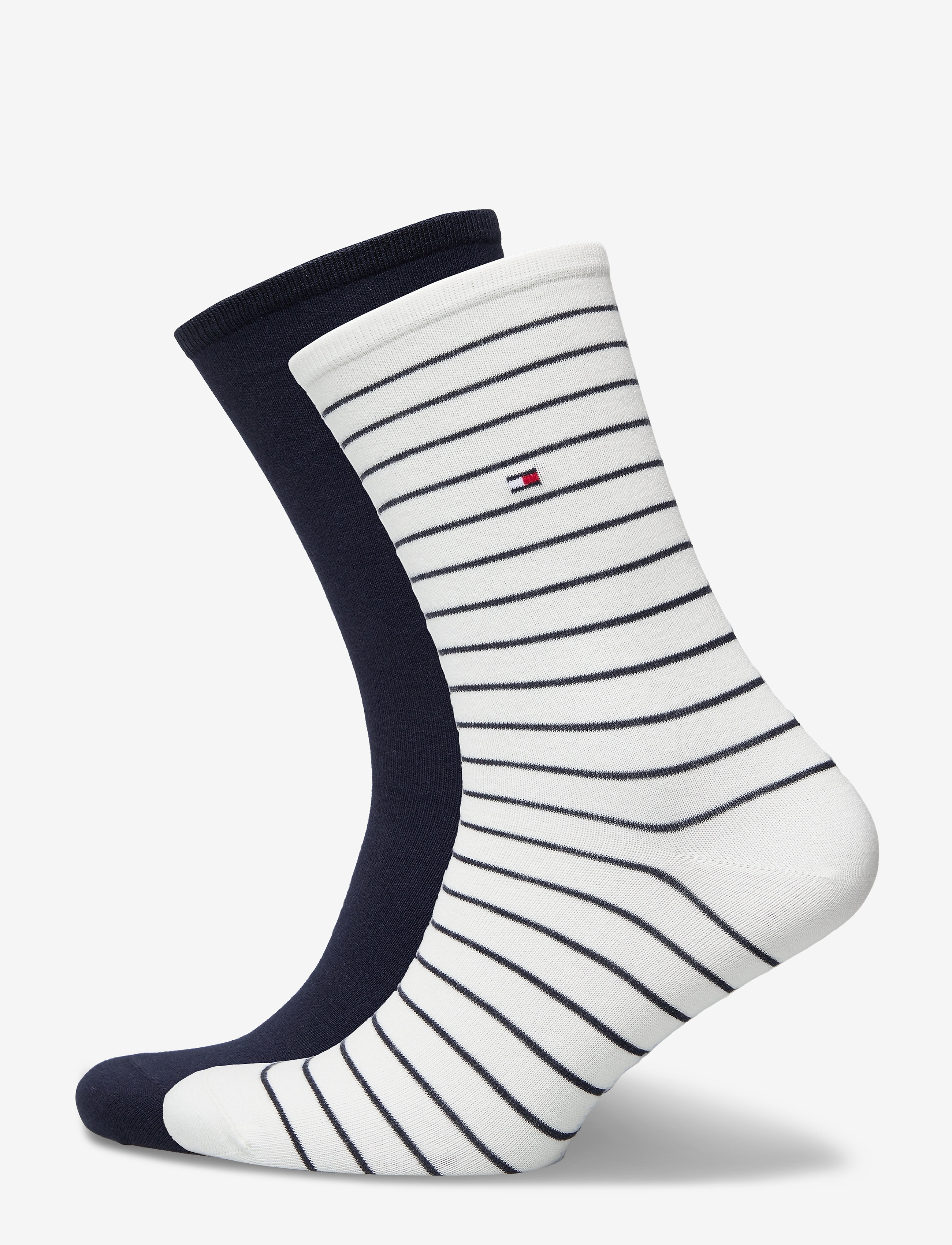 Tommy Hilfiger TH WOMEN SOCK 2P SMALL STRIPE - Tommy Hilfiger - OFF WHITE / white