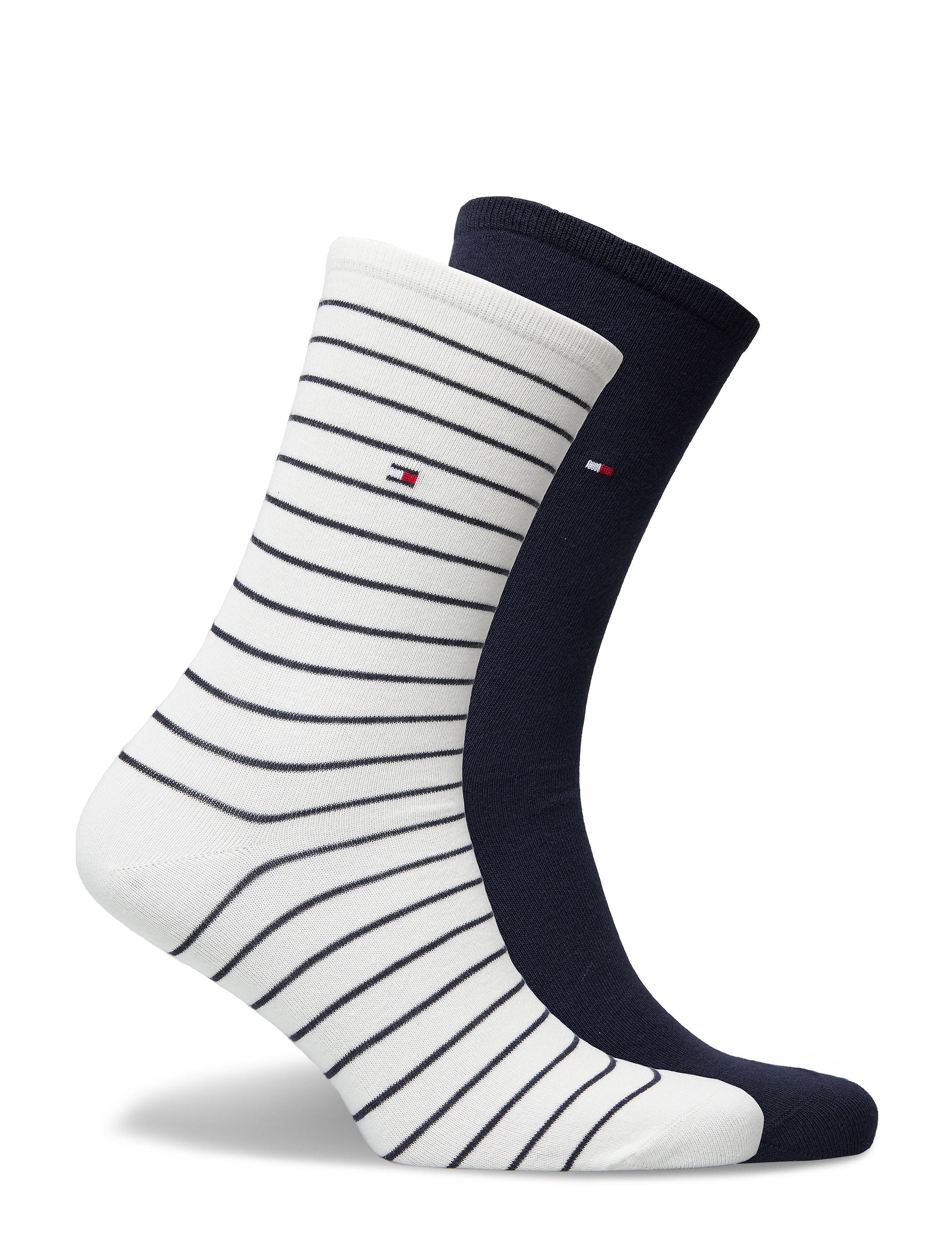 Tommy Hilfiger - TH WOMEN SOCK 2P SMALL STRIPE - everyday style - off white - 1