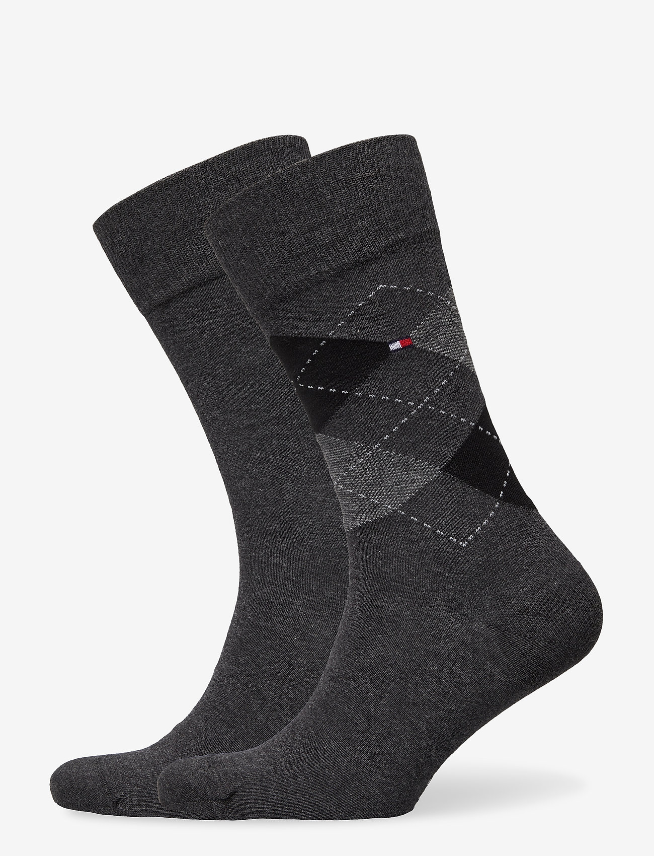 Tommy Hilfiger - TH MEN SOCK CHECK 2P - crew-socken - anthracite - 0