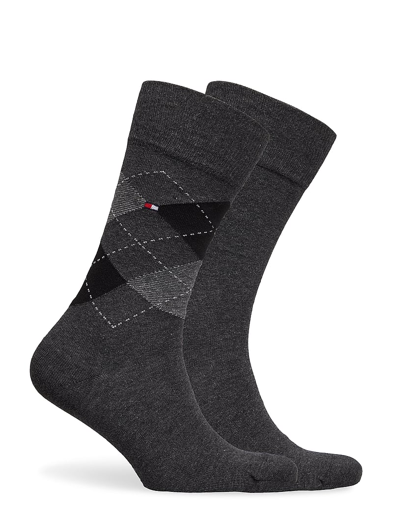 Tommy Hilfiger - TH MEN SOCK CHECK 2P - crew-socken - anthracite - 1