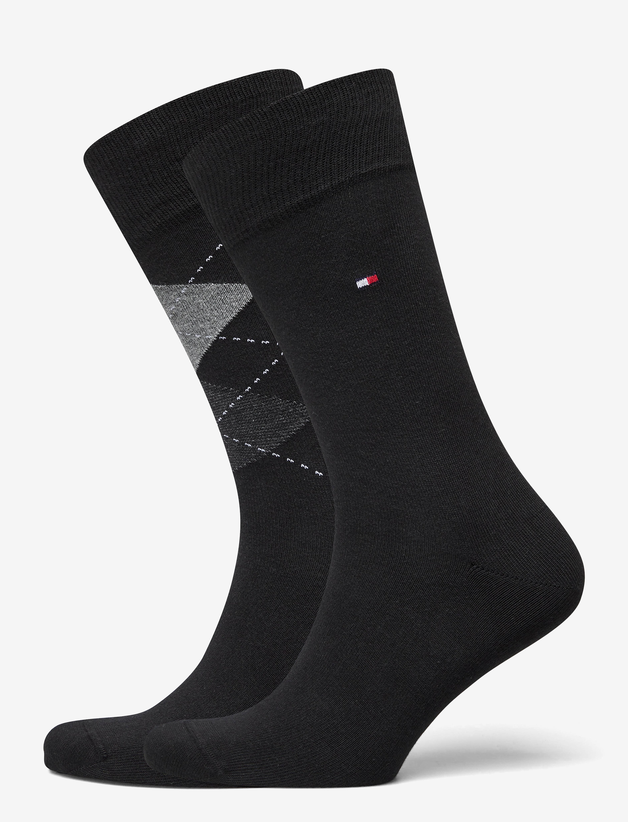 Tommy Hilfiger TH MEN SOCK CHECK 2P - Strømper - BLACK / black