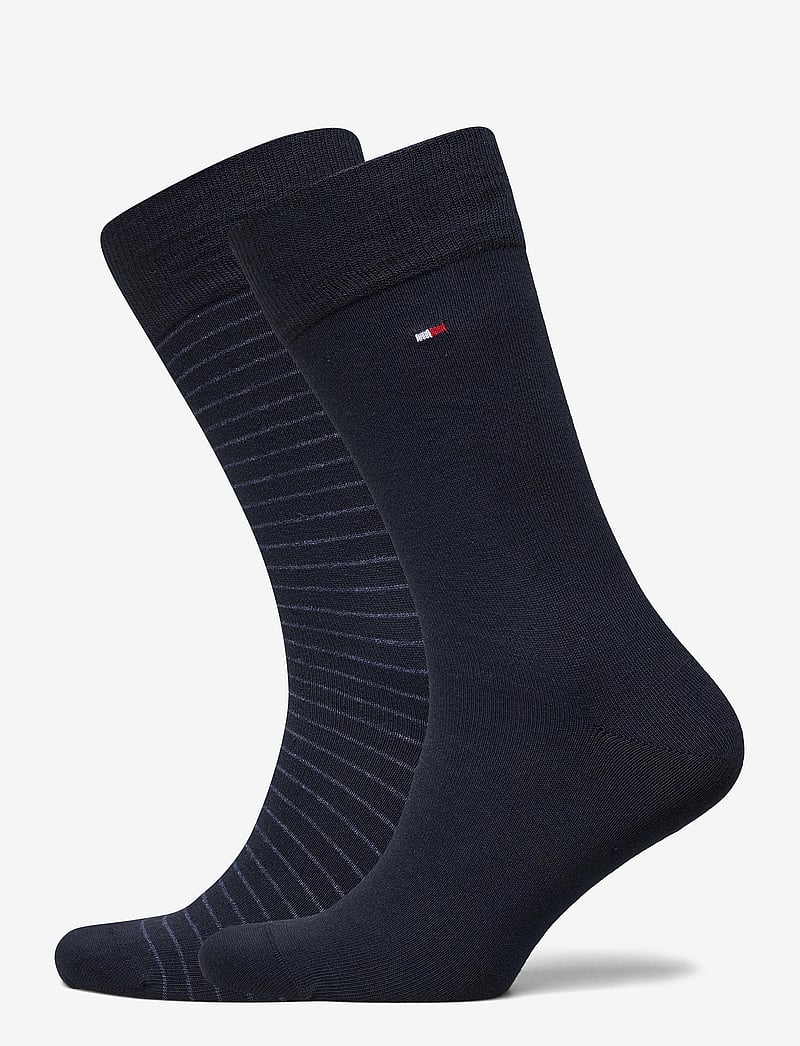 Tommy Hilfiger - TH MEN SMALL STRIPE SOCK 2P - crew-socken - dark navy - 0