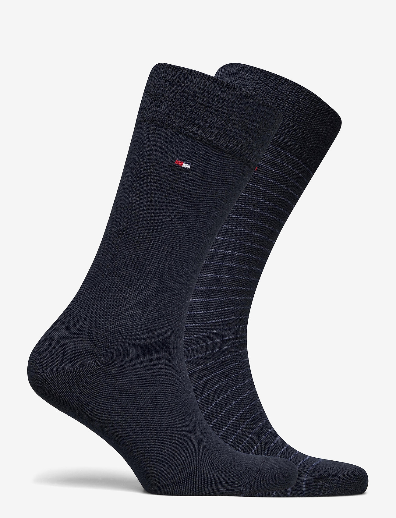 Tommy Hilfiger - TH MEN SMALL STRIPE SOCK 2P - skarpety za kostkę - dark navy - 1
