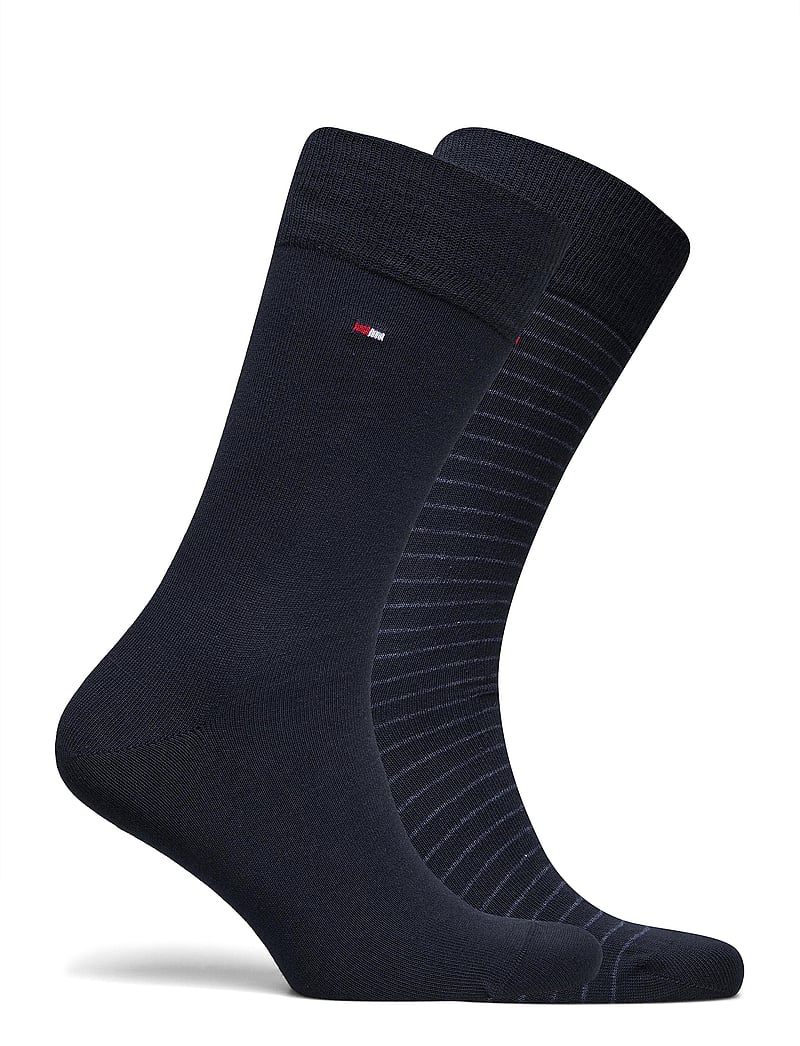Tommy Hilfiger - TH MEN SMALL STRIPE SOCK 2P - crew-socken - dark navy - 1