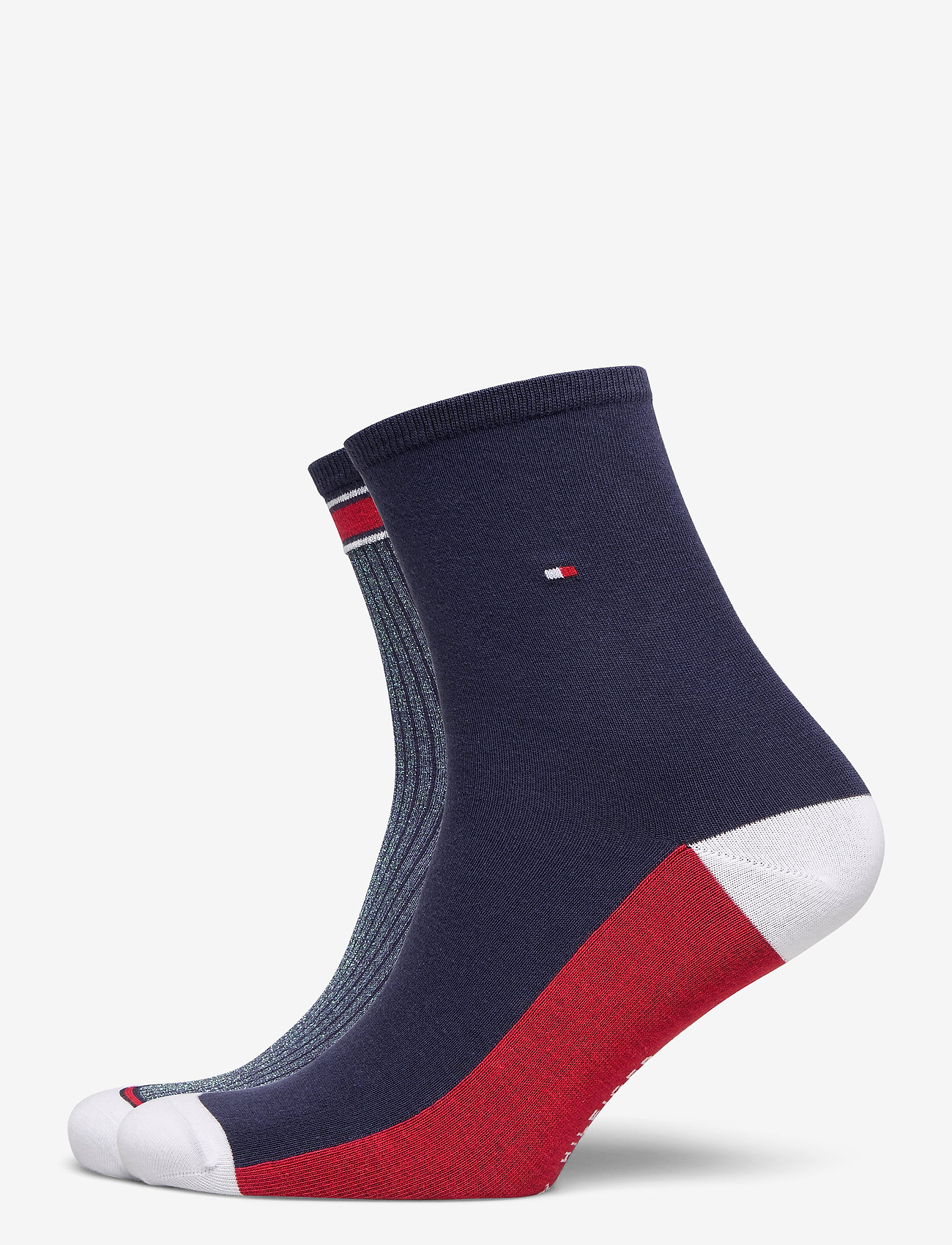 Tommy Hilfiger - TH WOMEN SHORT SOCK 2P TRANSLUCENT - midnight blue - 0