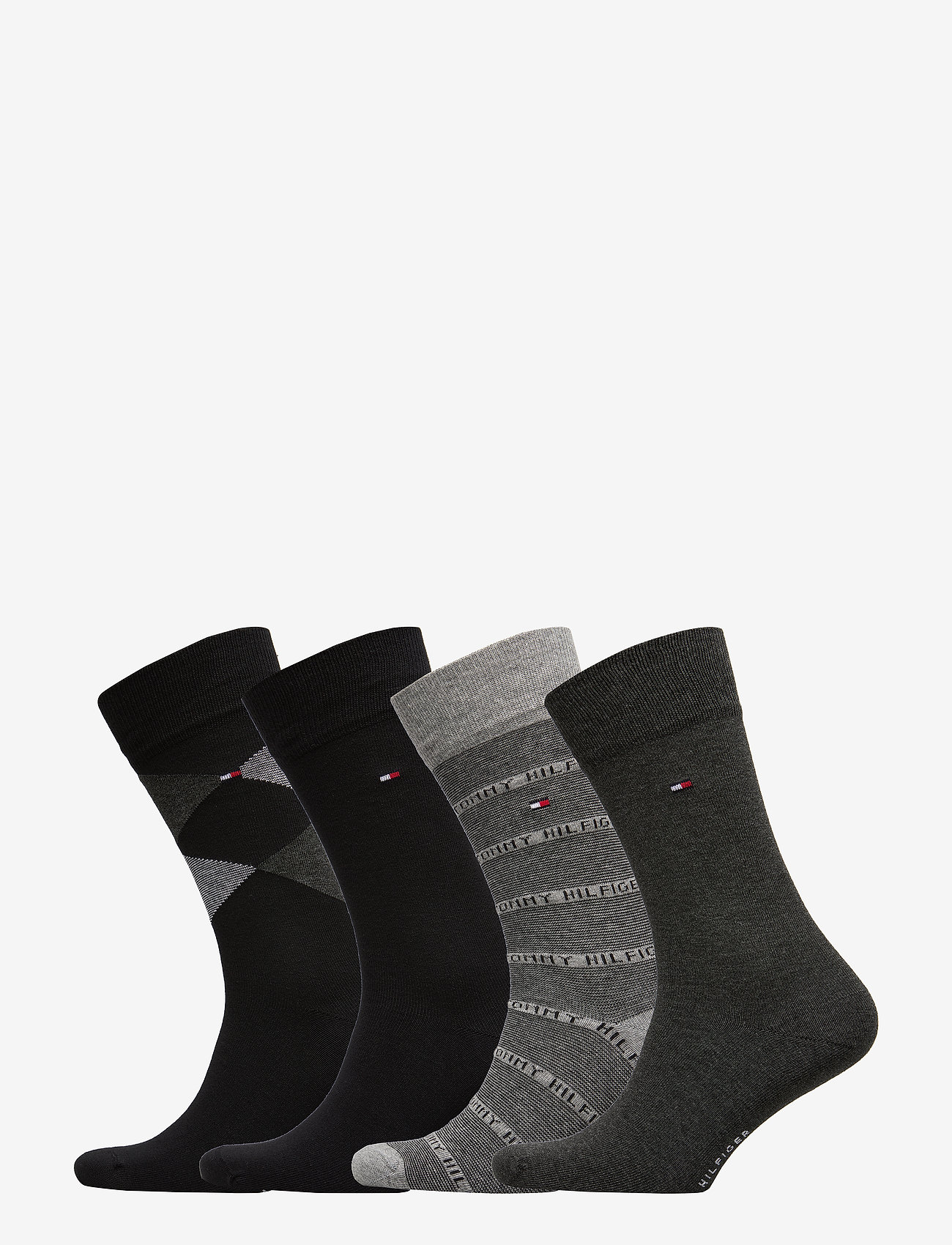 Tommy Hilfiger - TH MEN SOCK 4P GIFTBOX ARGYLE - black - 0