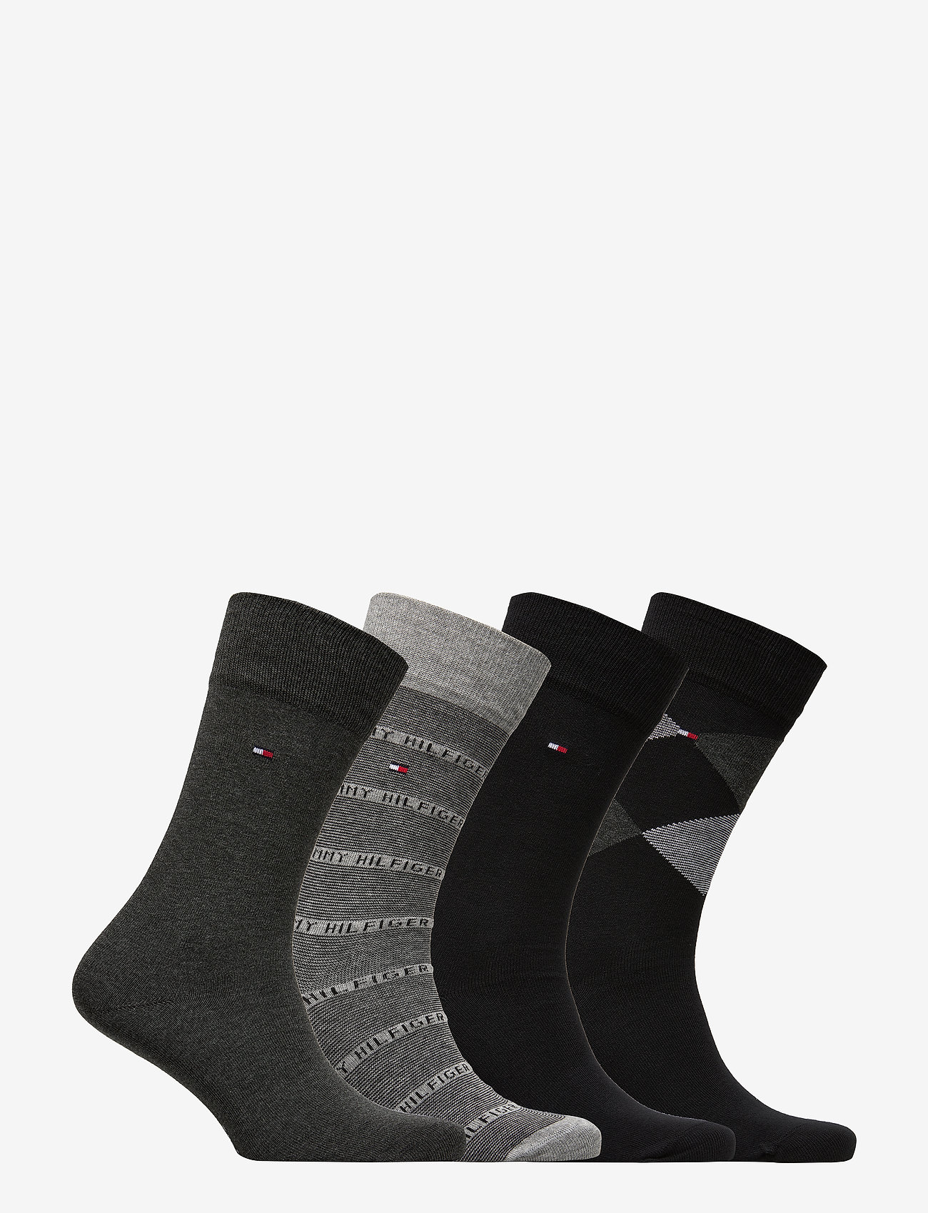 Tommy Hilfiger - TH MEN SOCK 4P GIFTBOX ARGYLE - black - 1