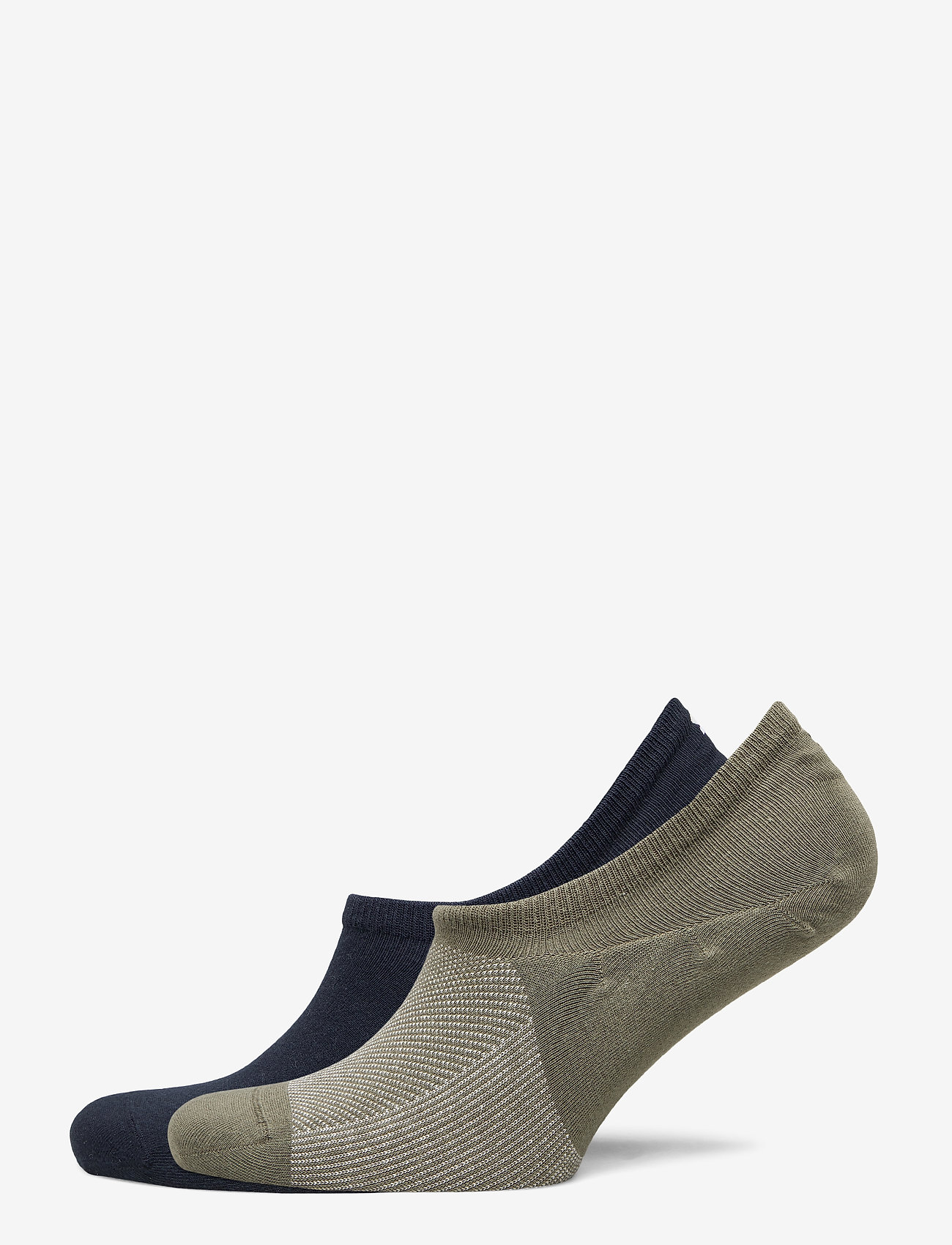 Tommy Hilfiger - TH MEN FOOTIE 2P MICRO STRIPE - olive - 0