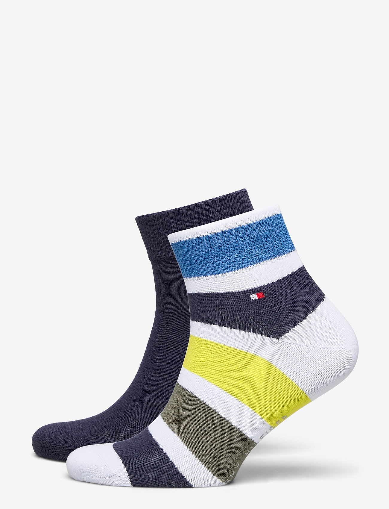 Tommy Hilfiger - TH MEN QUARTER 2P COLORBLOCK STRIPE - olive - 0