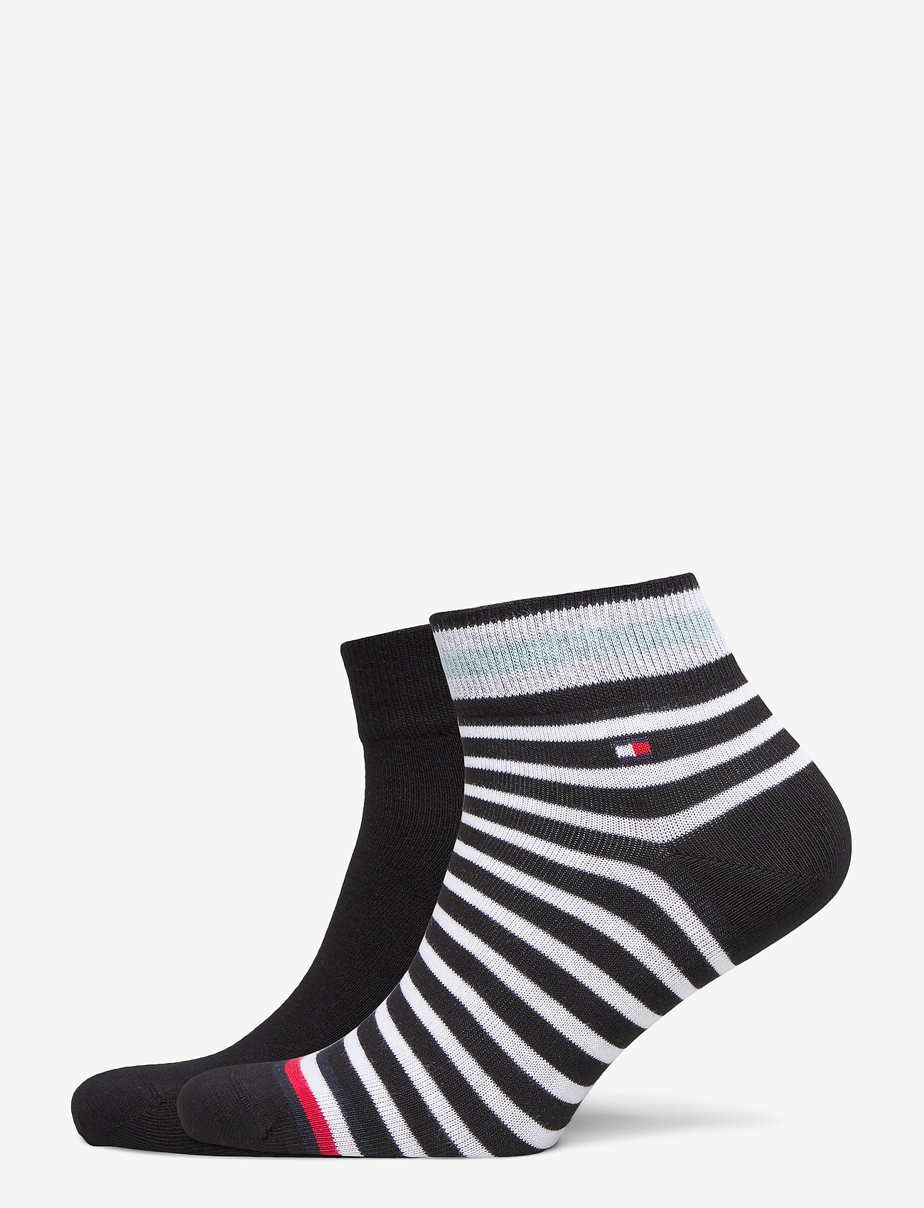 Tommy Hilfiger - TH MEN QUARTER 2P COLLEGIATE STRIPE - black - 0