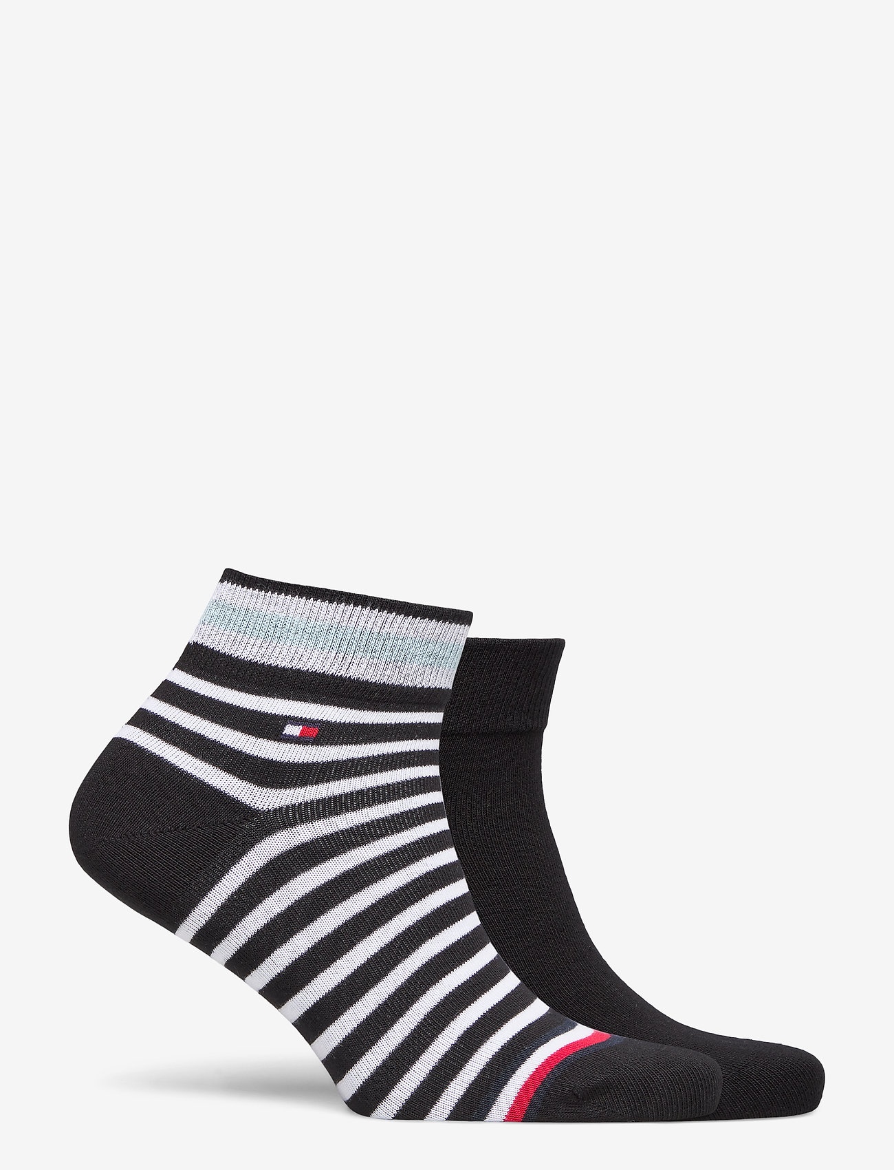 Tommy Hilfiger - TH MEN QUARTER 2P COLLEGIATE STRIPE - black - 1