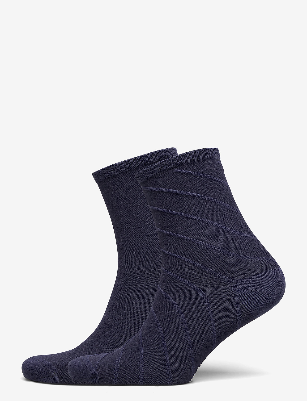 Tommy Hilfiger - TH WOMEN SHORT SOCK 2P OPEN BIAS - midnight blue - 0