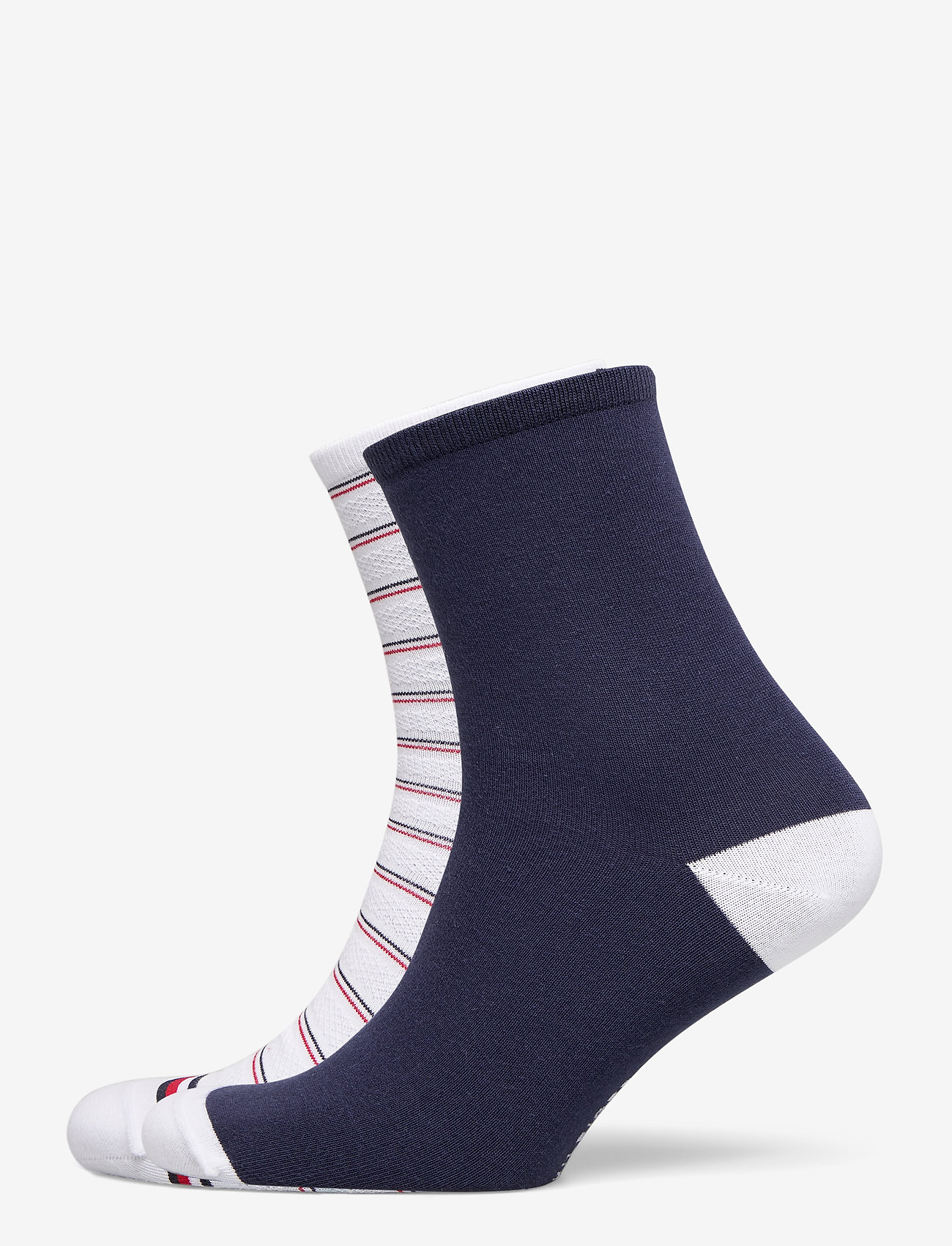 Tommy Hilfiger - TH WOMEN SHORT SOCK 2P PREPPY - white - 0