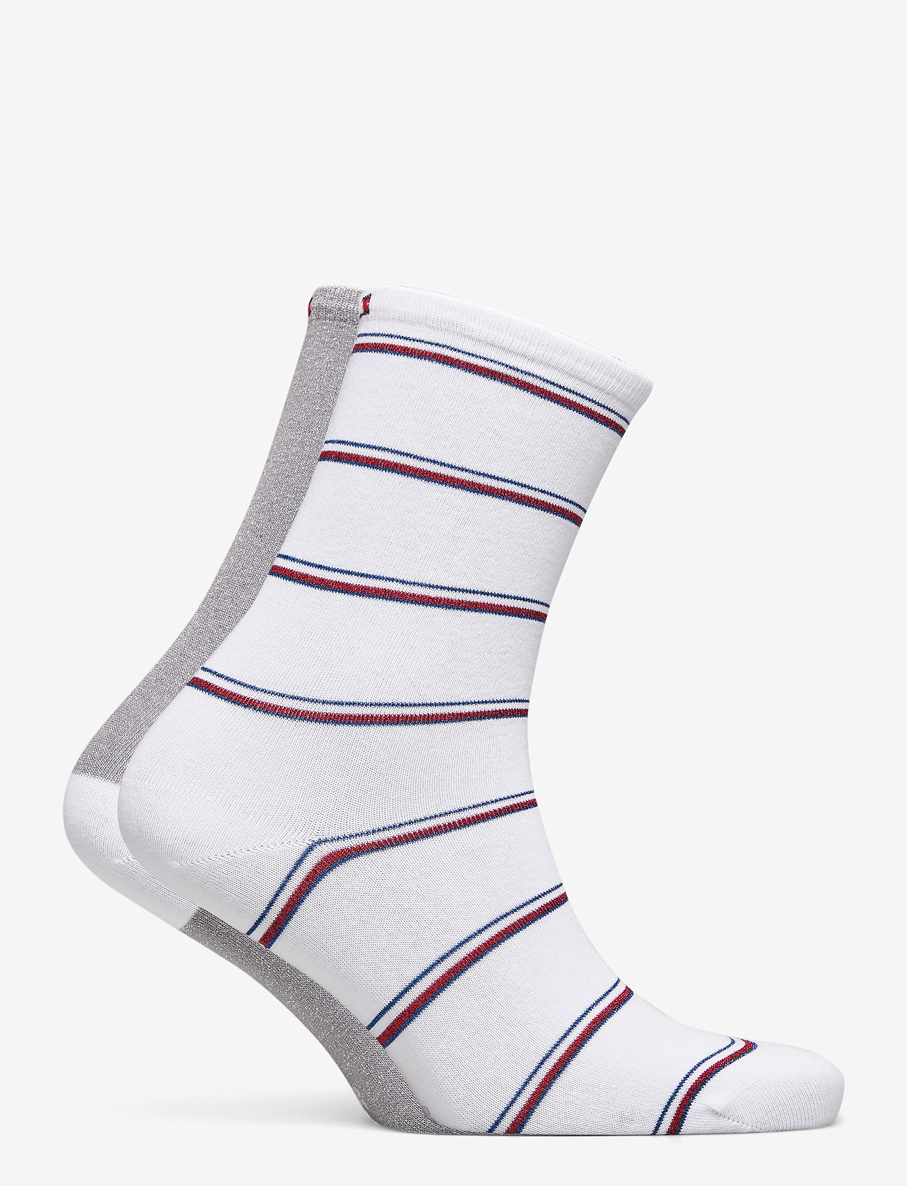 Tommy Hilfiger - TH WOMEN SOCK 2P LUREX STRIPE - white - 1
