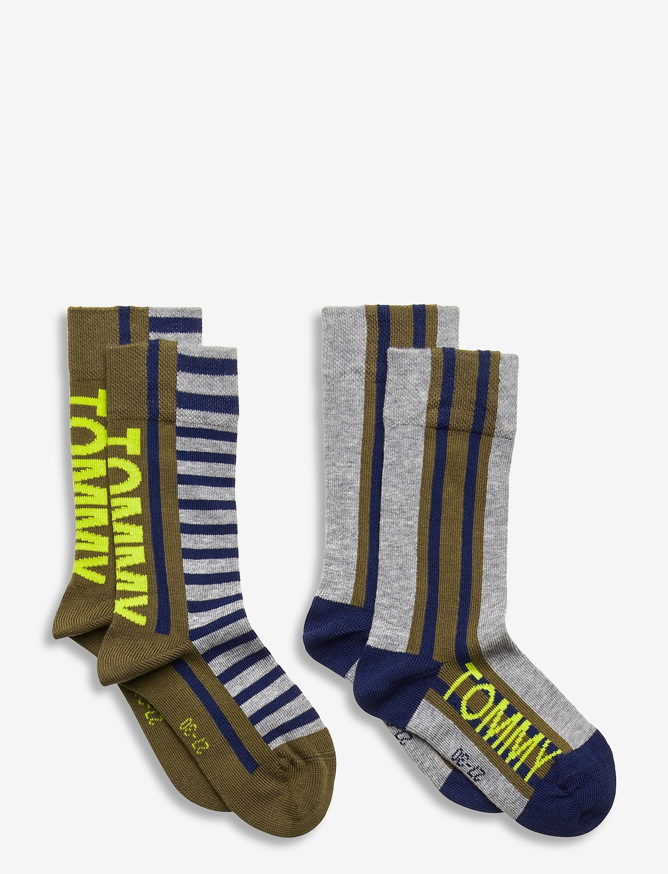 Tommy Hilfiger - TH KIDS SOCK 2P BOLD STRIPE - olive combo - 0