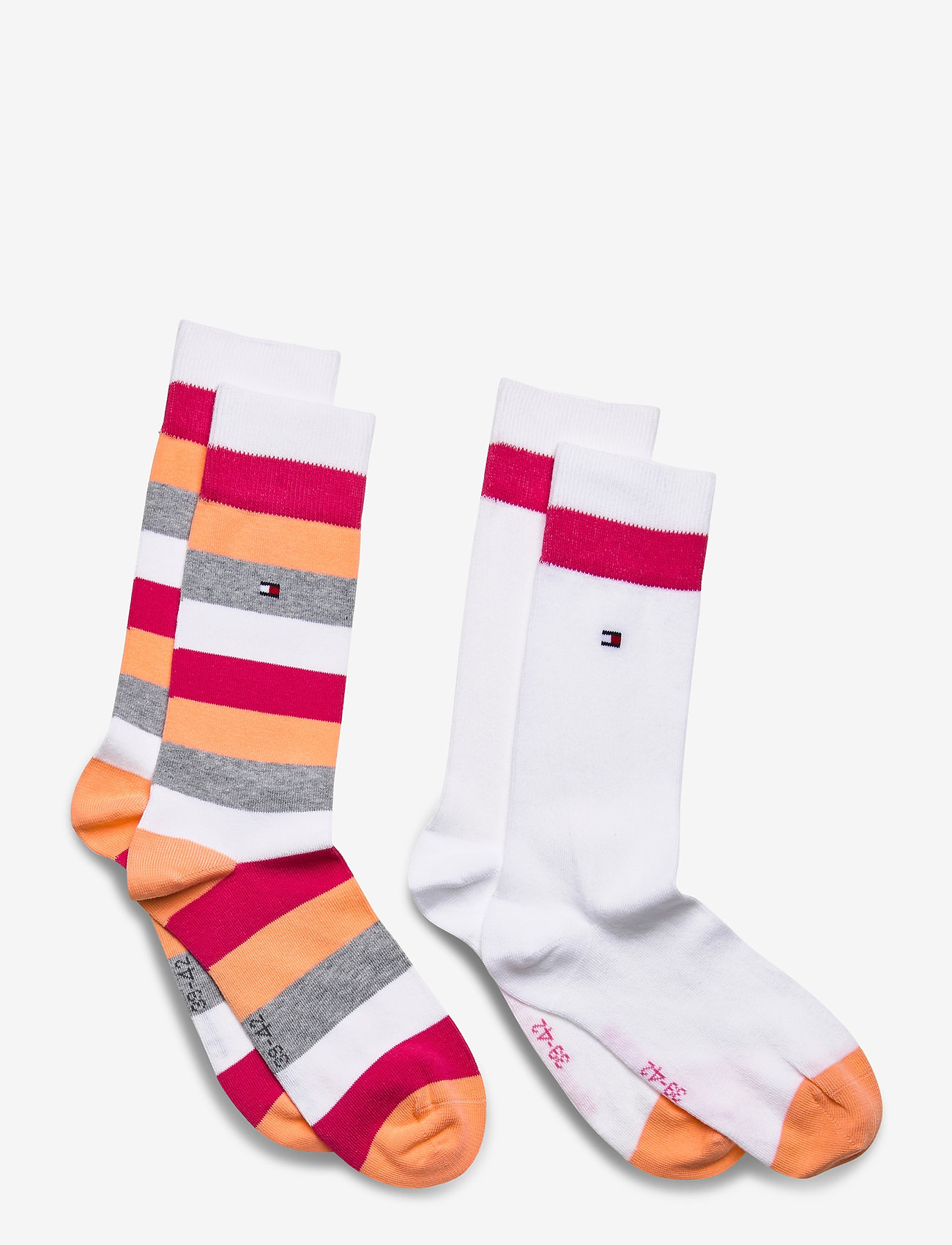 Tommy Hilfiger - TH KIDS BASIC STRIPE SOCK 2P - pink lady - 0