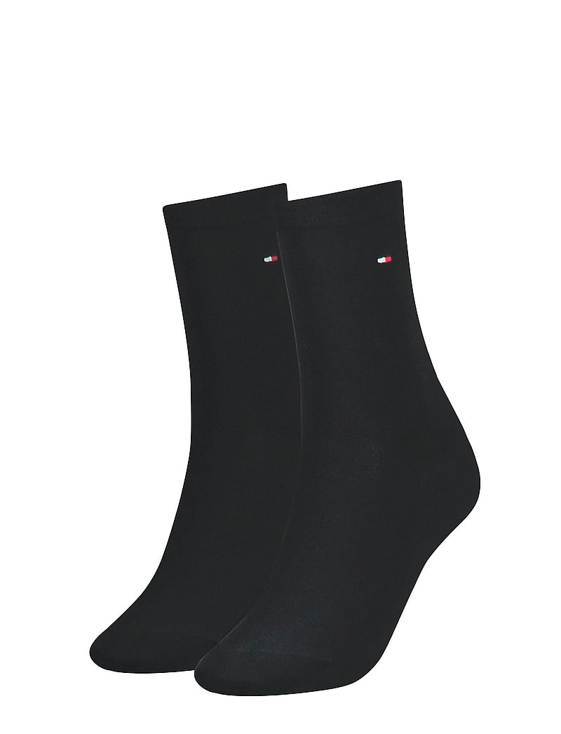 Tommy Hilfiger - TH WOMEN SOCK CASUAL 2P - tavalliset sukat - black - 0