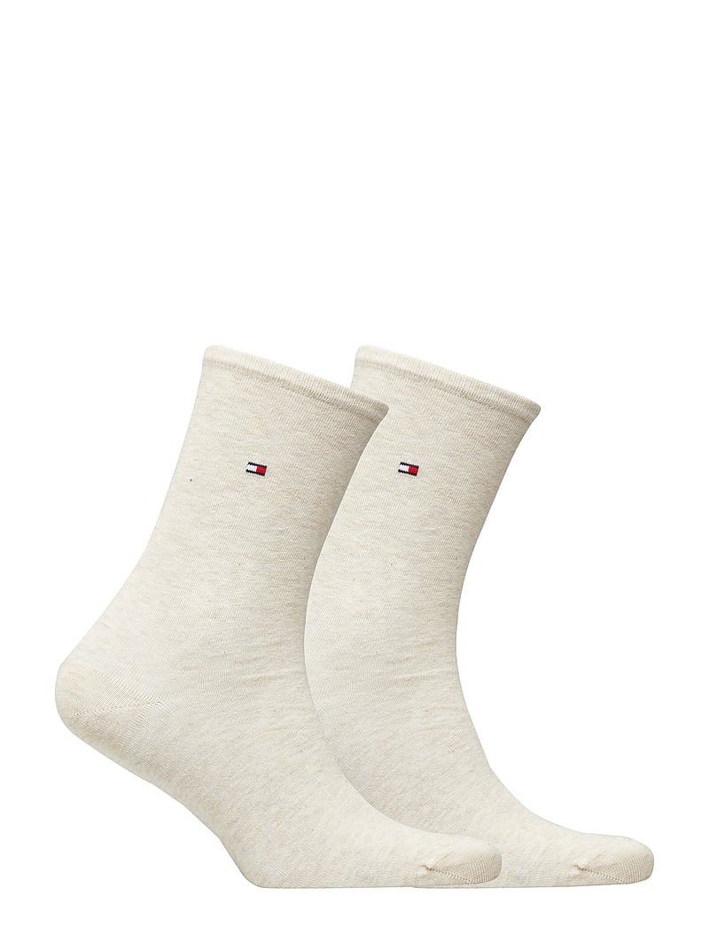 Tommy Hilfiger - TH WOMEN SOCK CASUAL 2P - vanliga strumpor - light beige melange - 1