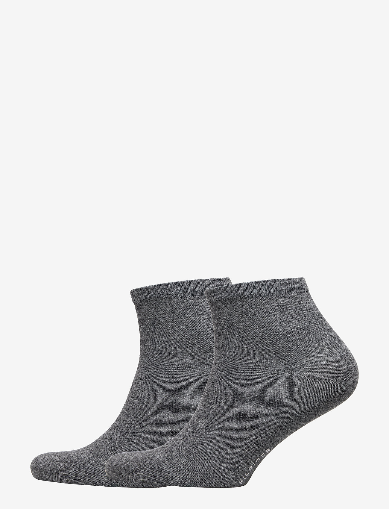 Tommy Hilfiger - TH WOMEN CASUAL SHORT SOCK 2P - vanliga strumpor - middle grey melange - 0