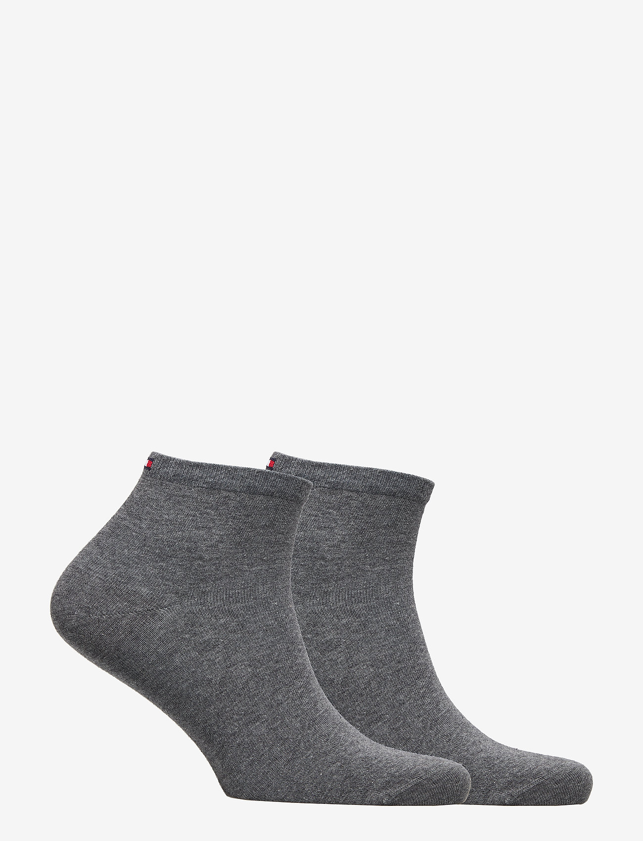 Tommy Hilfiger - TH WOMEN CASUAL SHORT SOCK 2P - vanliga strumpor - middle grey melange - 1