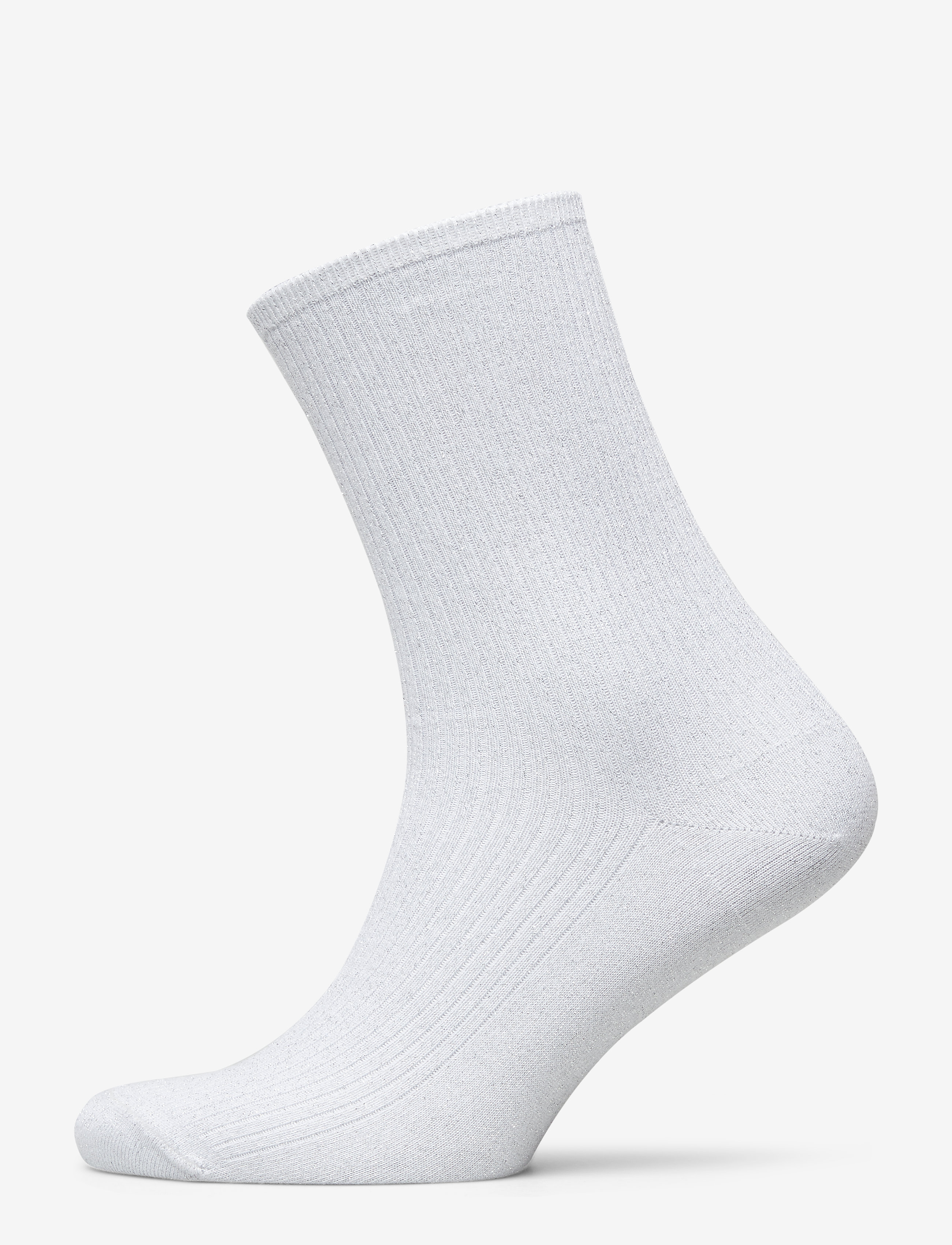 Tommy Hilfiger TH WOMEN GLITTER SOCK 1P - Almindelige strømper - SILVER / white