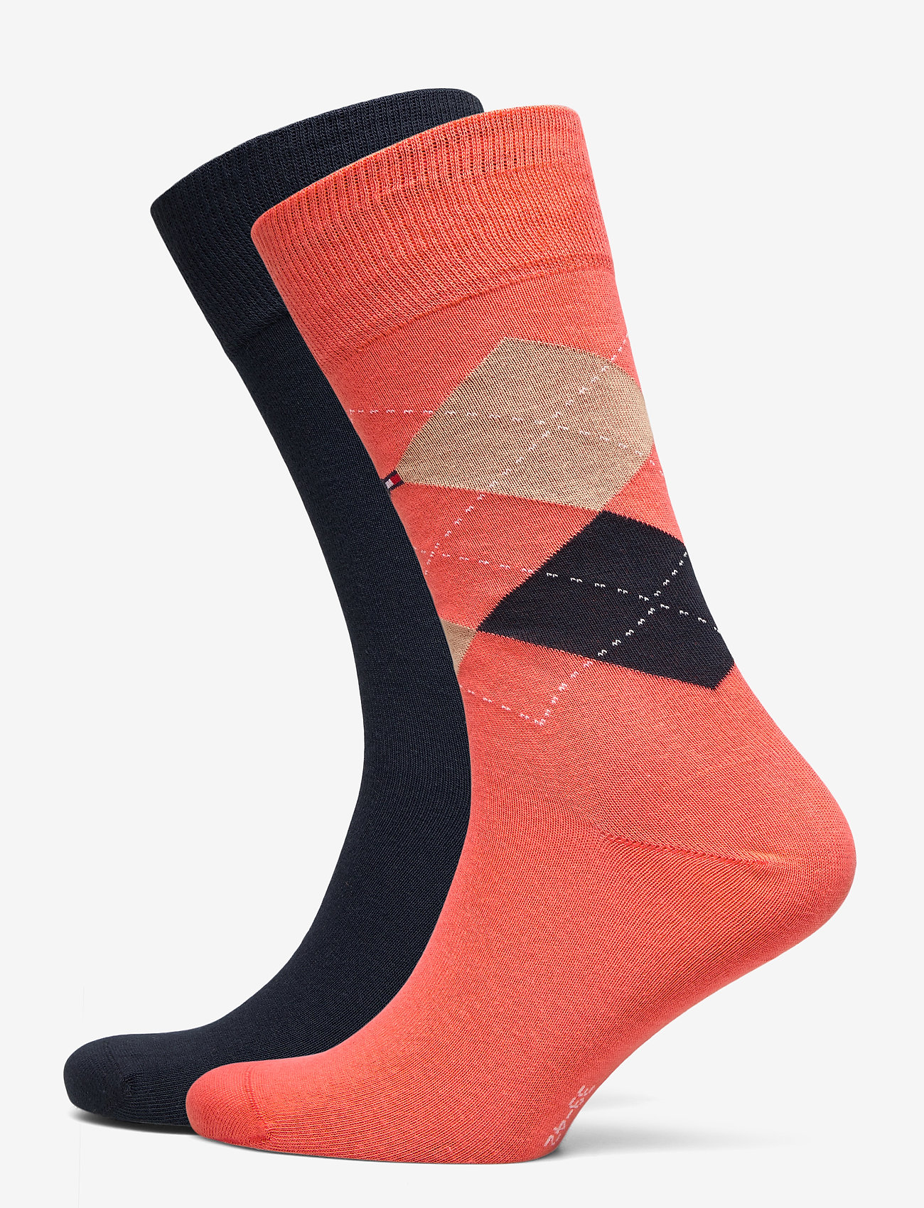 Tommy Hilfiger - TH MEN SOCK CHECK 2P - coral - 0