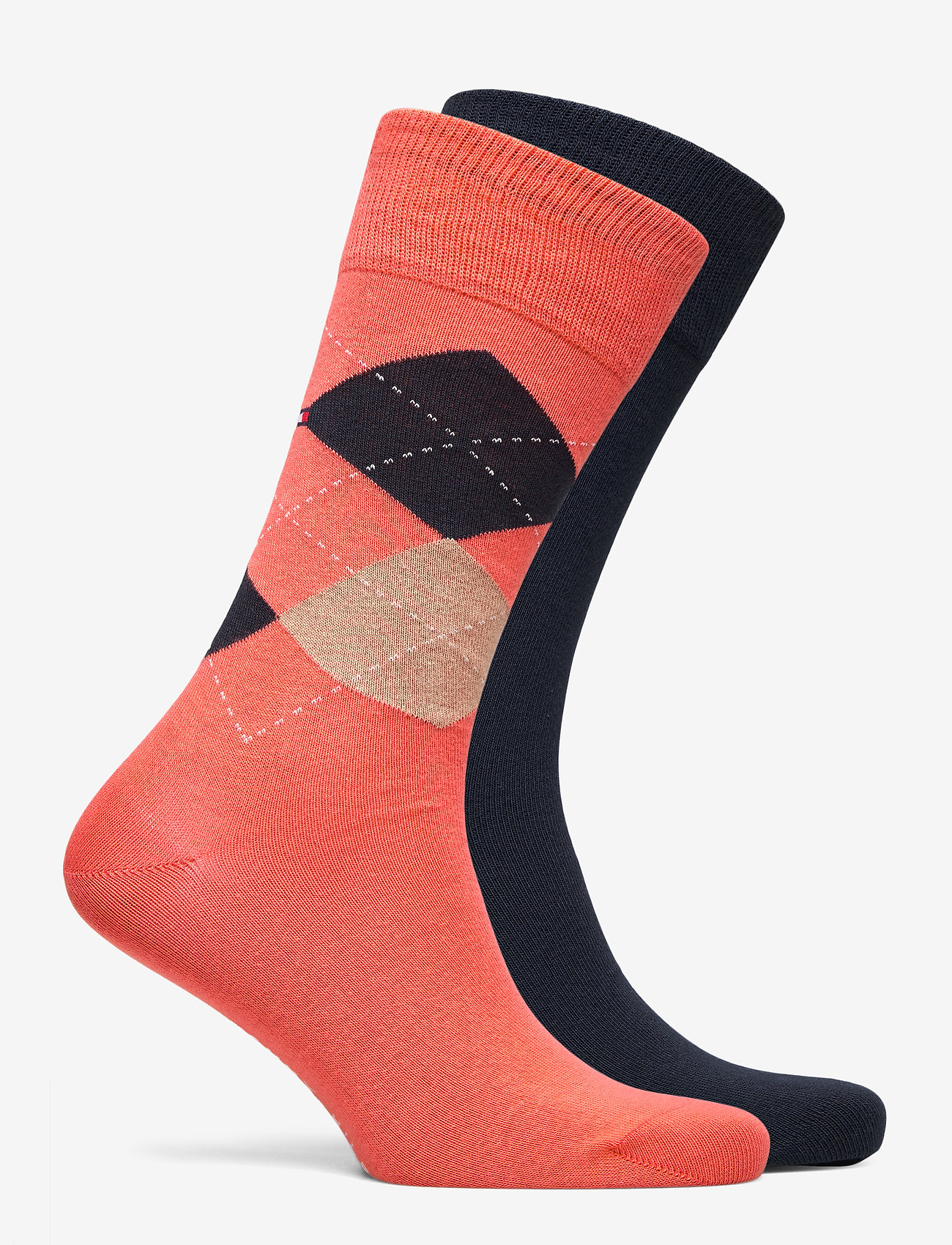 Tommy Hilfiger - TH MEN SOCK CHECK 2P - coral - 1