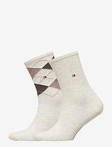 TH WOMEN CHECK SOCK 2P, Tommy Hilfiger