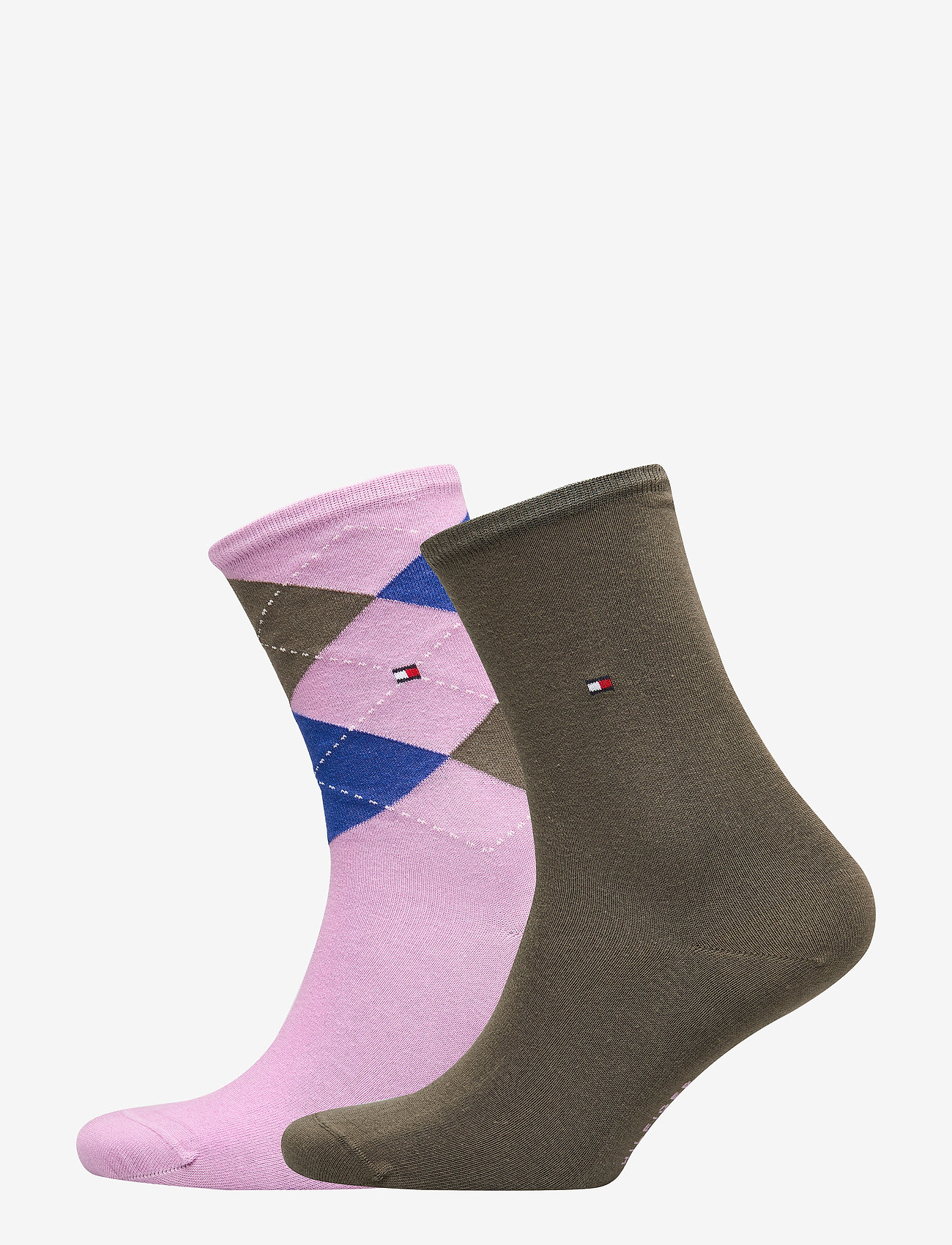 Tommy Hilfiger - TH WOMEN CHECK SOCK 2P - navy/purple - 0