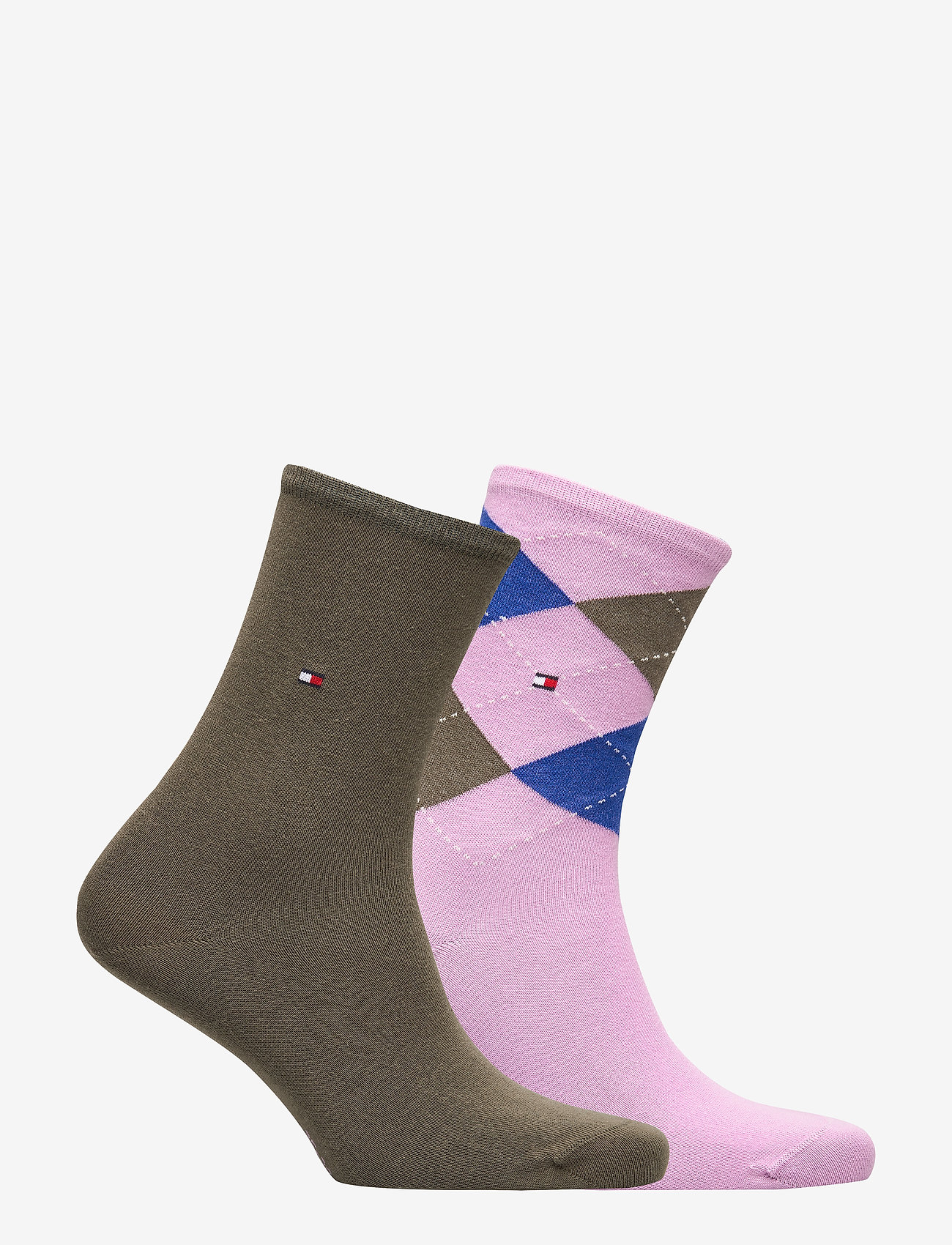 Tommy Hilfiger - TH WOMEN CHECK SOCK 2P - navy/purple - 1