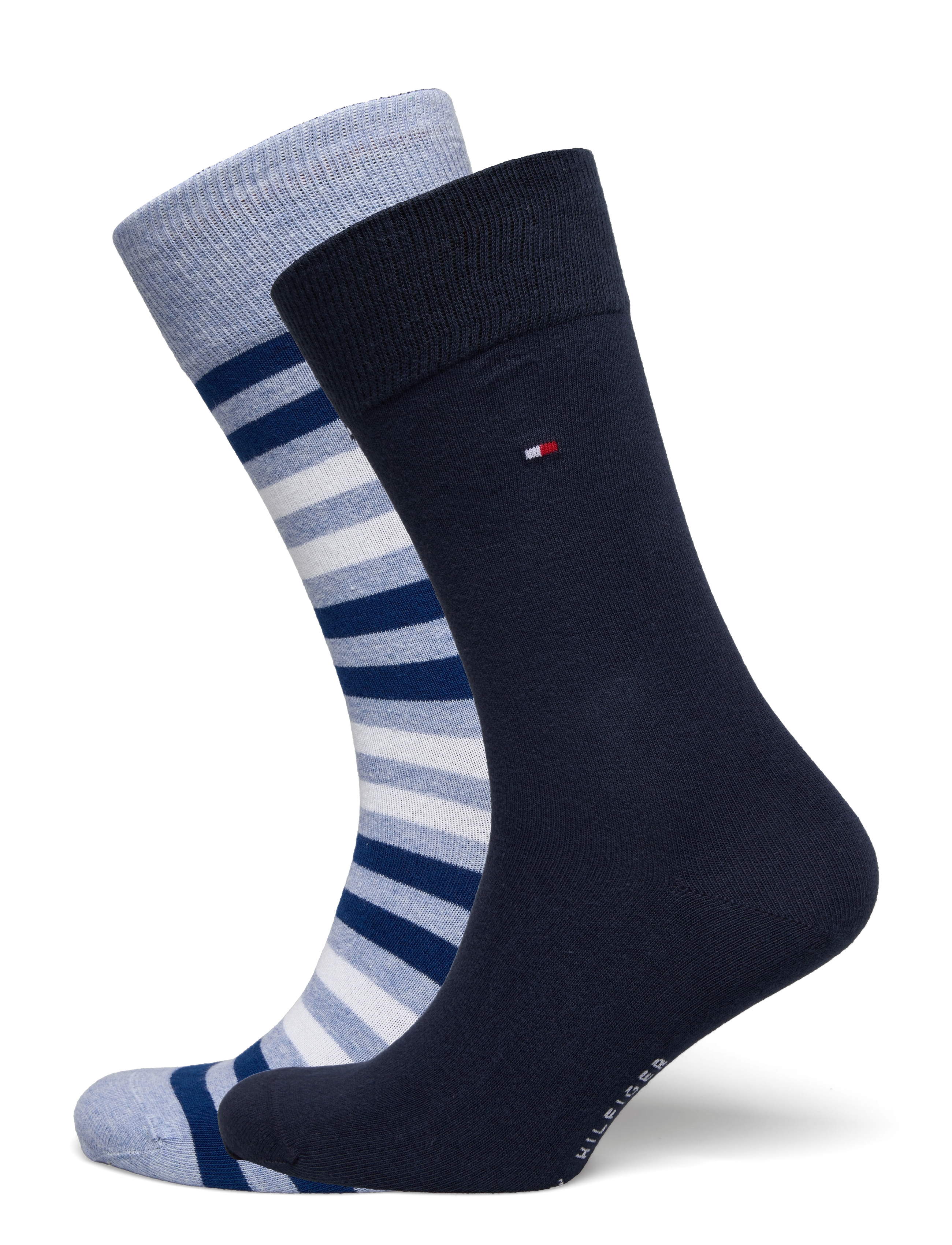 TH MEN DUO STRIPE SOCK 2P - LIGHT BLUE MELANGE