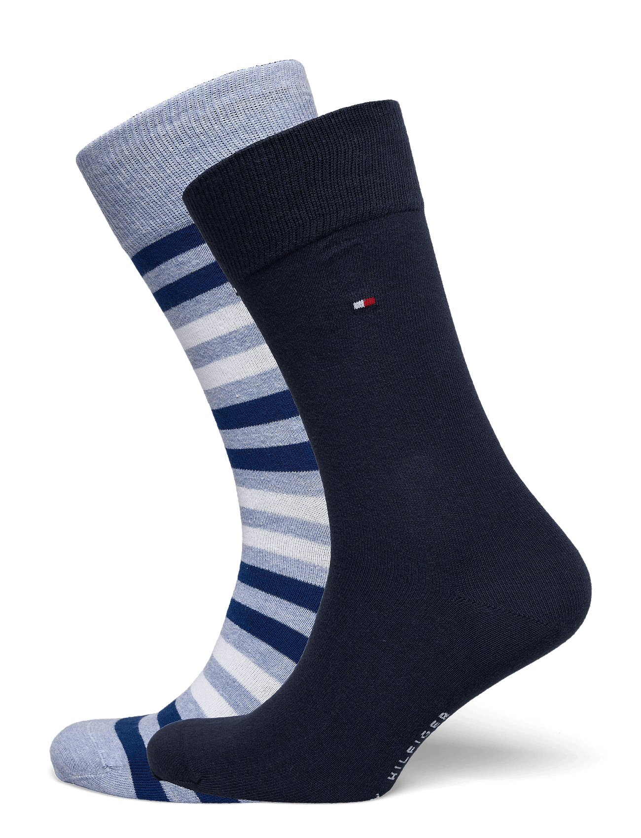 TH MEN DUO STRIPE SOCK 2P - LIGHT BLUE MELANGE