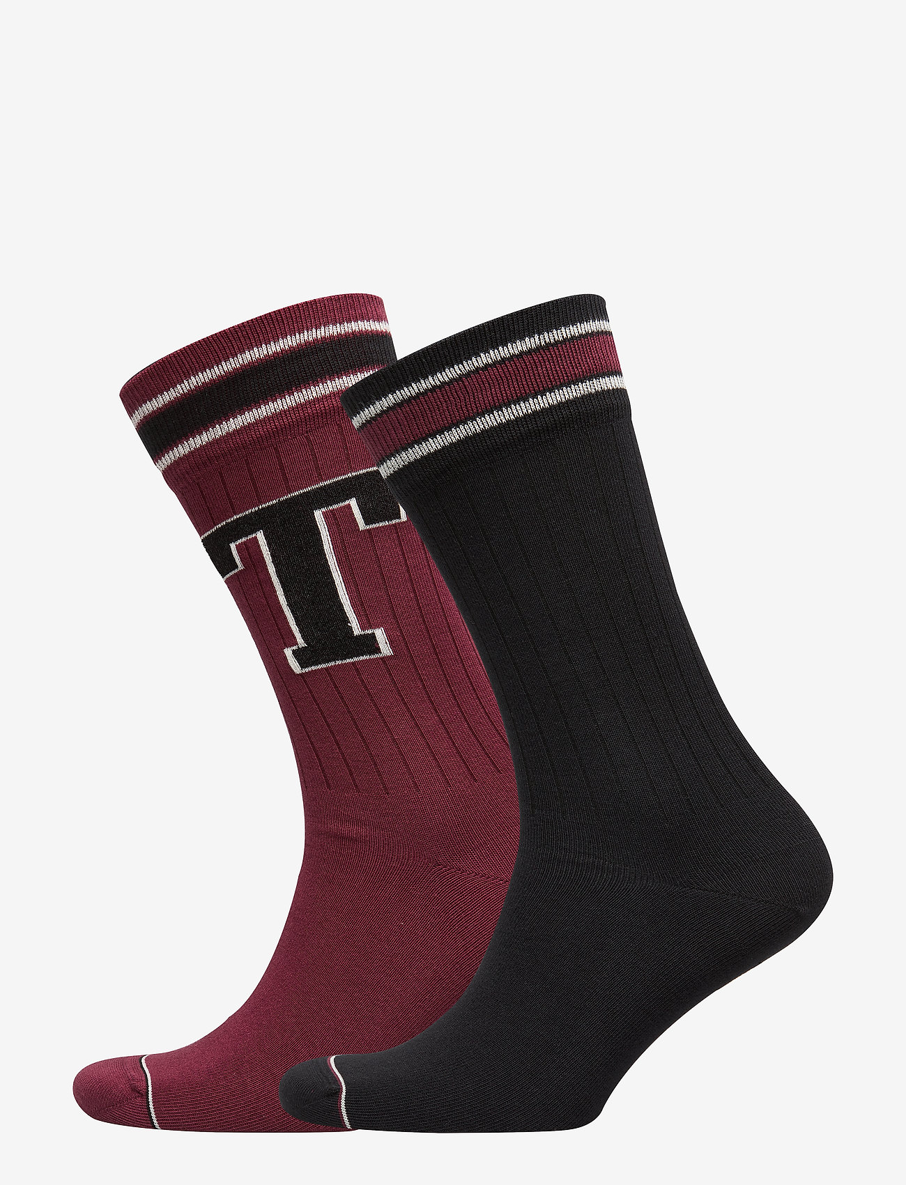 Tommy Hilfiger - TH MEN TH PATCH SOCK 2P - bordeaux - 0