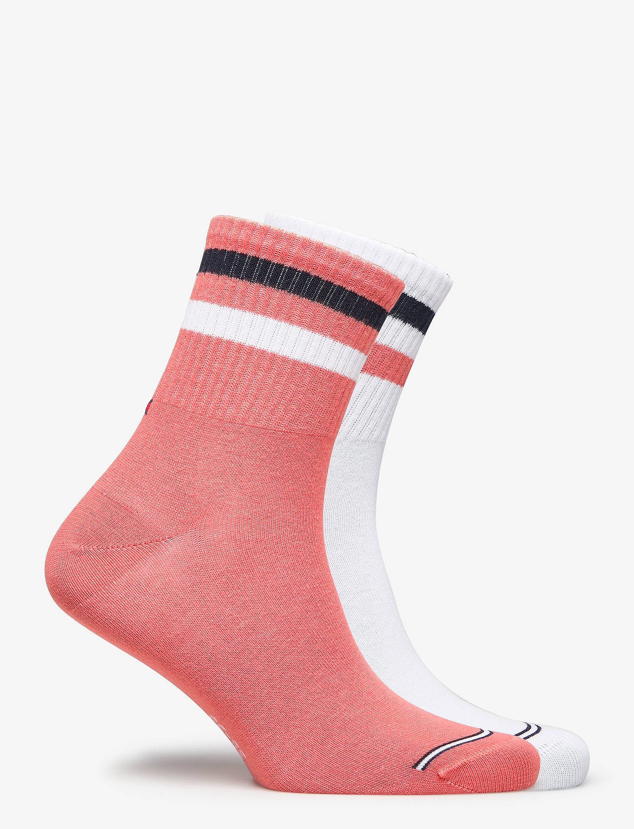 Tommy Hilfiger - TH QUARTER 2P STRIPE - coral - 1