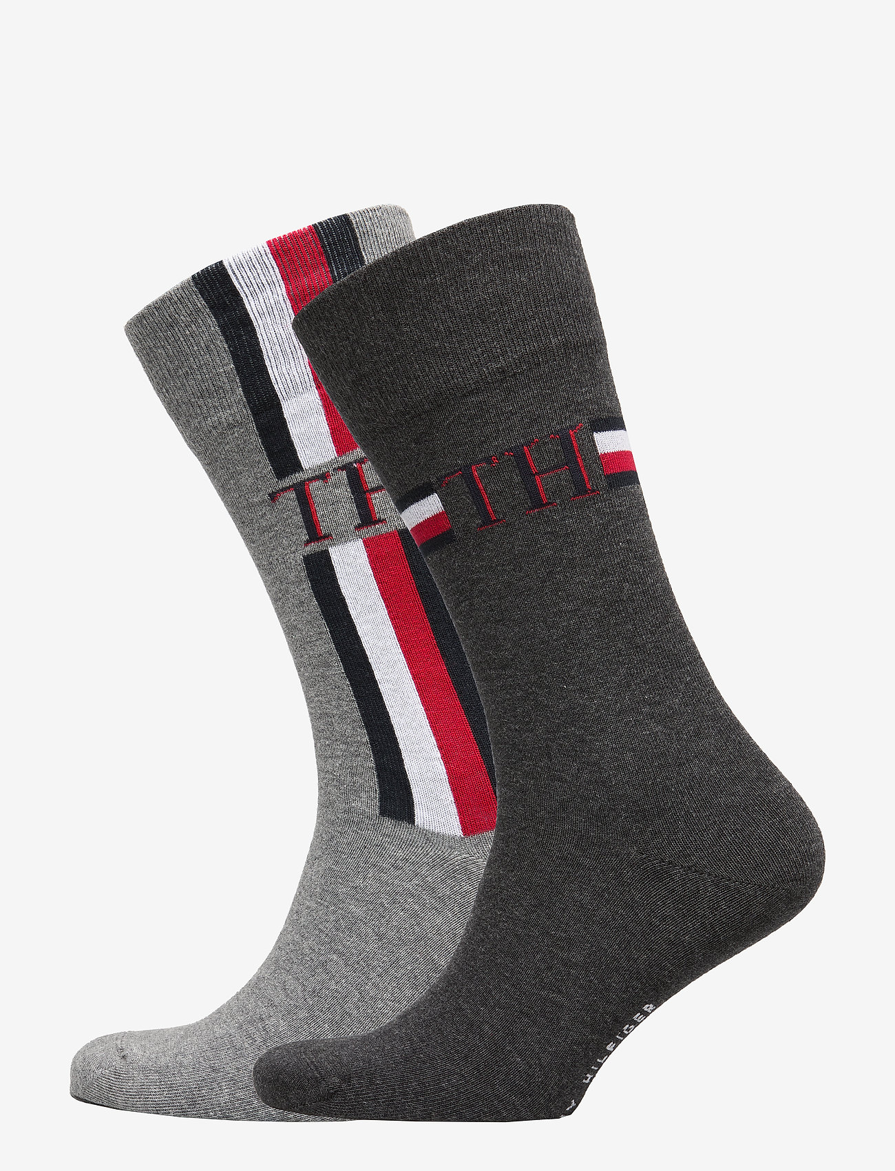 Tommy Hilfiger - TH MEN SOCK 2P ICONIC STRIPE - dark grey melange - 0