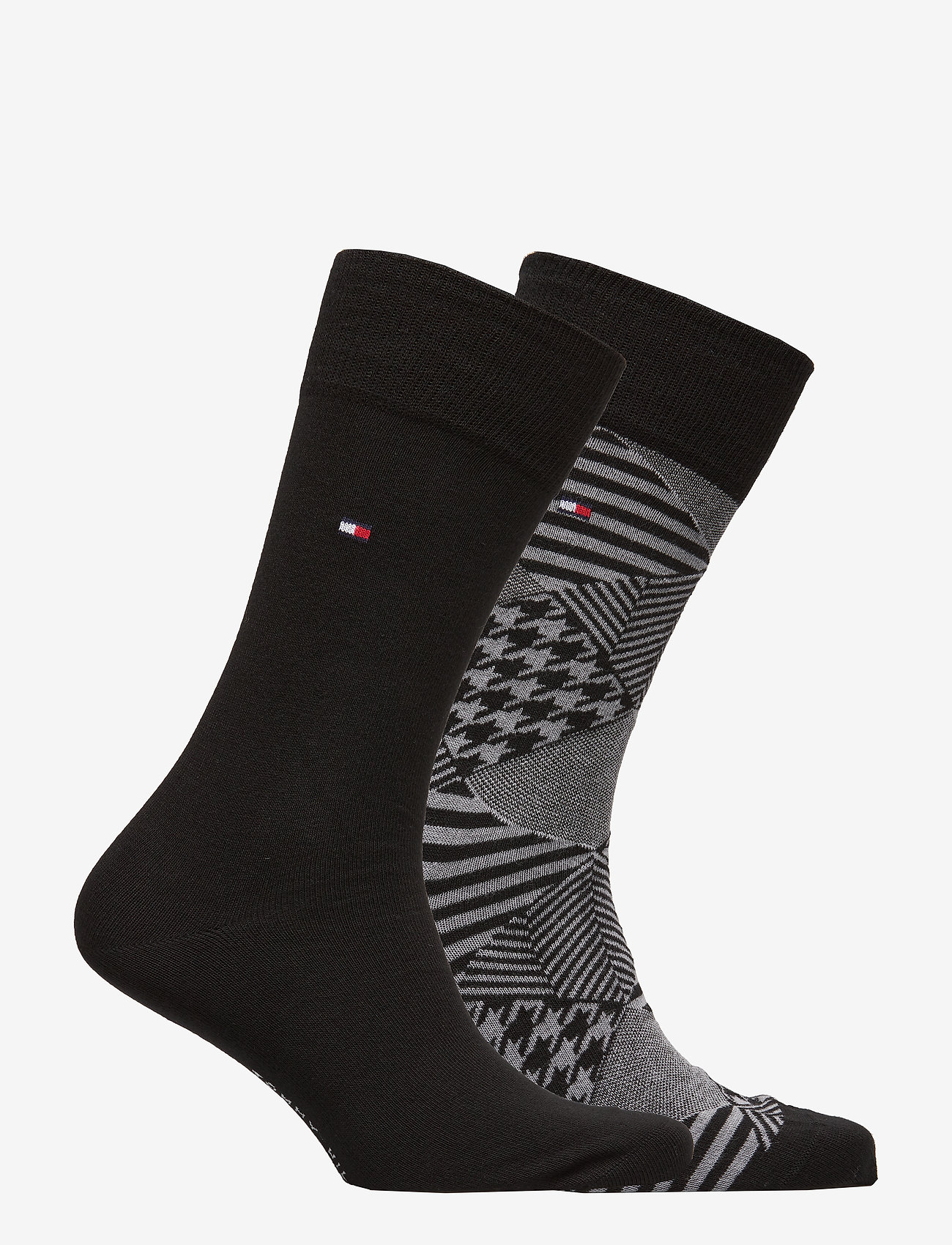 Tommy Hilfiger - TH MEN SOCK 2P HOUNDSTOOTH - black - 1
