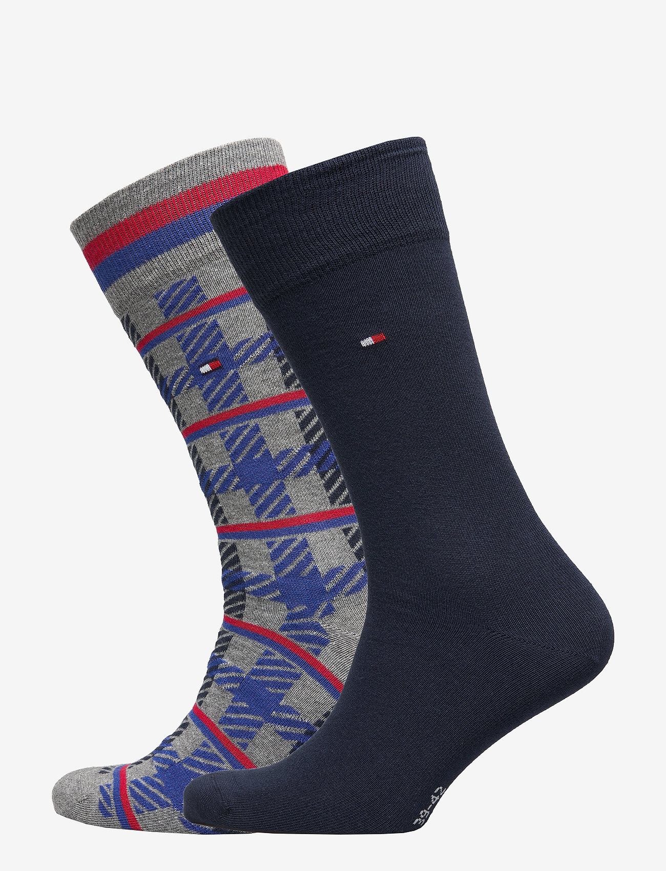 Tommy Hilfiger - TH MEN SOCK 2P SQUARES - navy / grey melange - 0