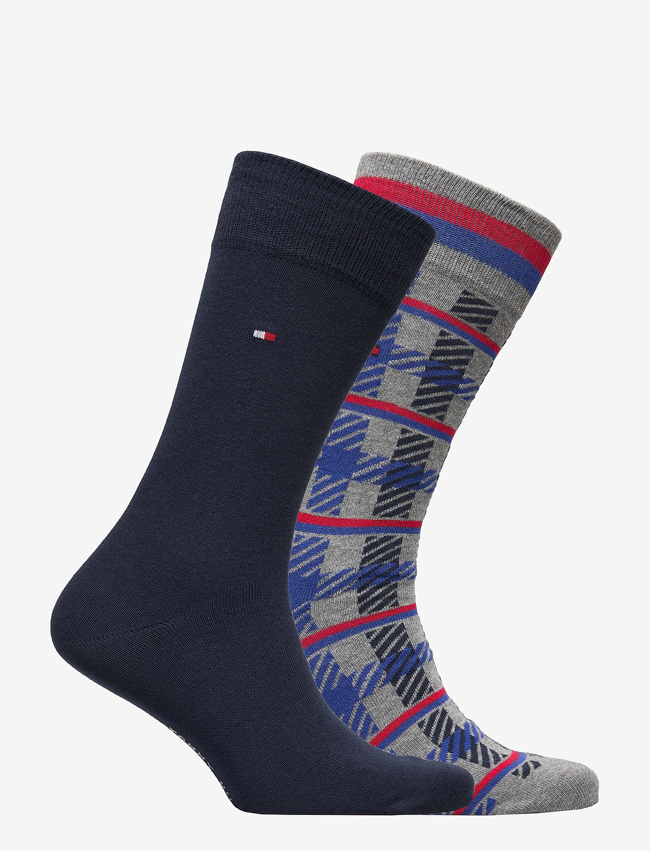 Tommy Hilfiger - TH MEN SOCK 2P SQUARES - navy / grey melange - 1