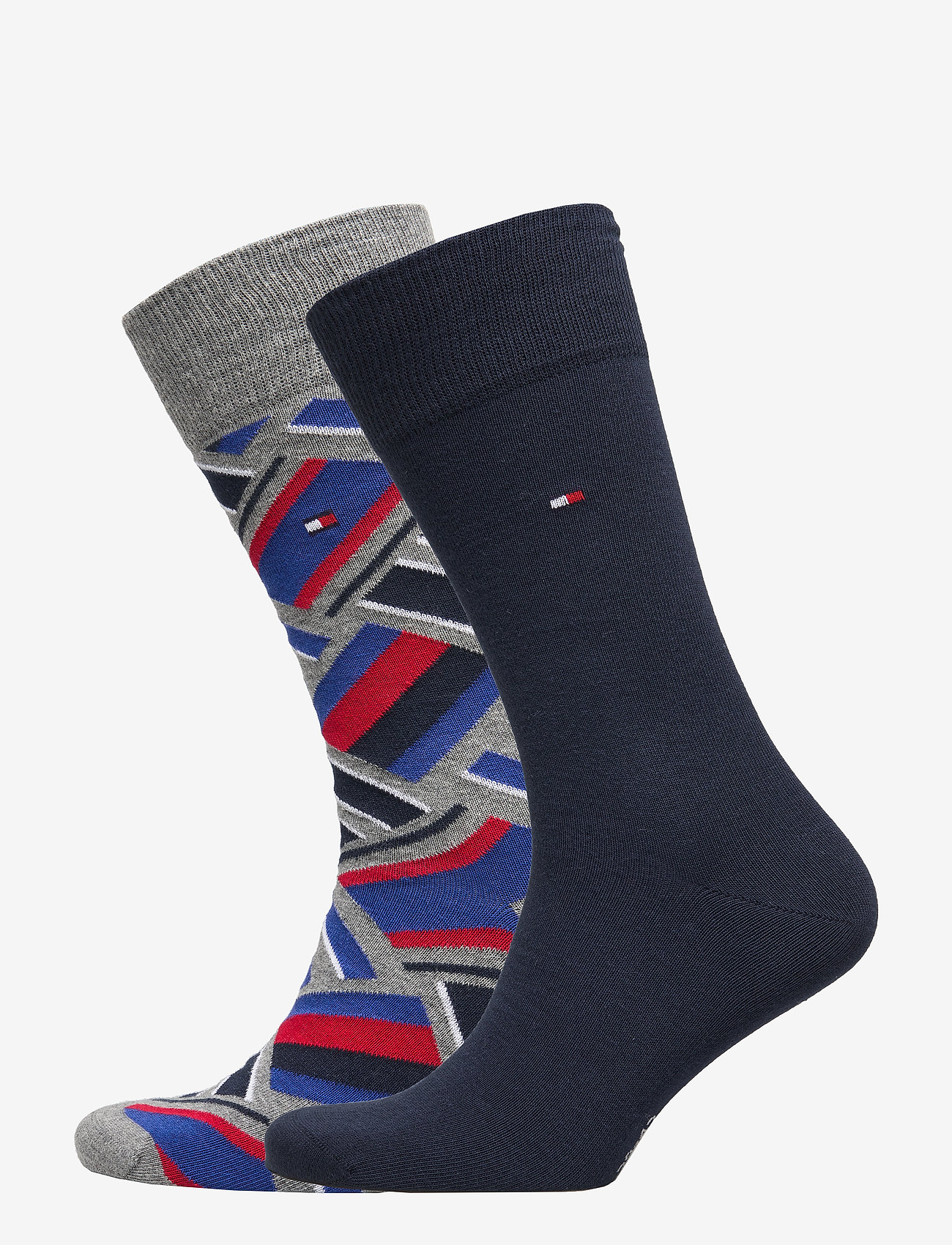 Tommy Hilfiger - TH MEN SOCK 2P COLOR BLOCK - navy / grey melange - 0
