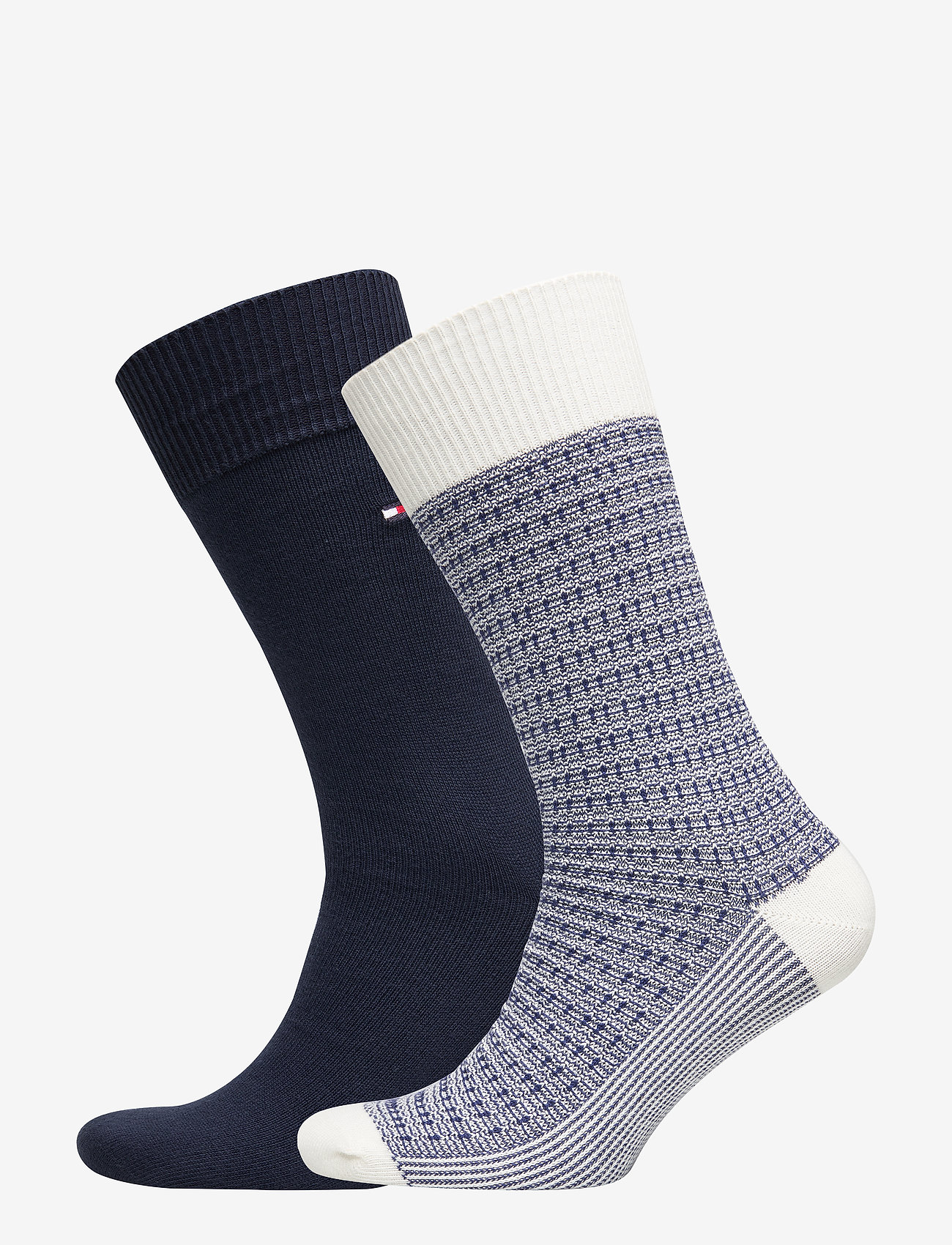 TH MEN SOCK 2P STRUCTURE KNIT - OFF WHITE